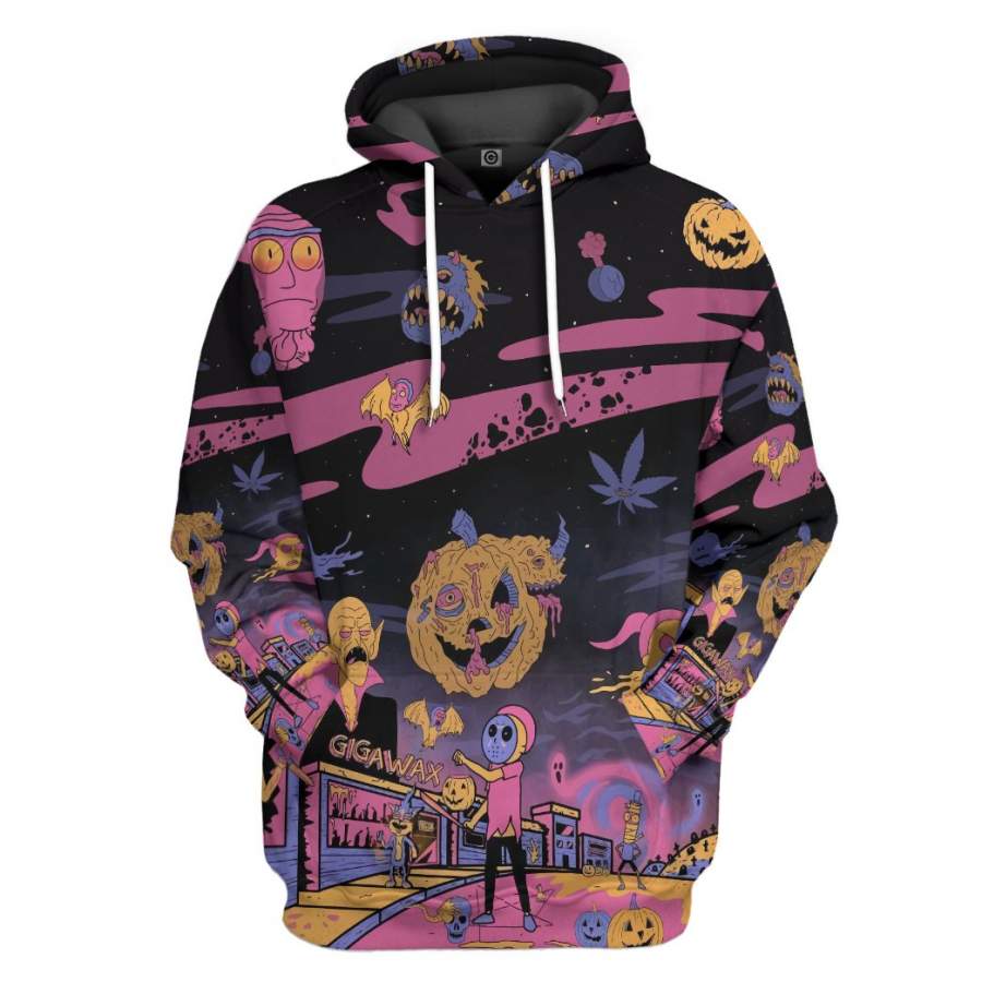 Gearhuman 3D Rick And Morty Halloween Custom Hoodie Apparel