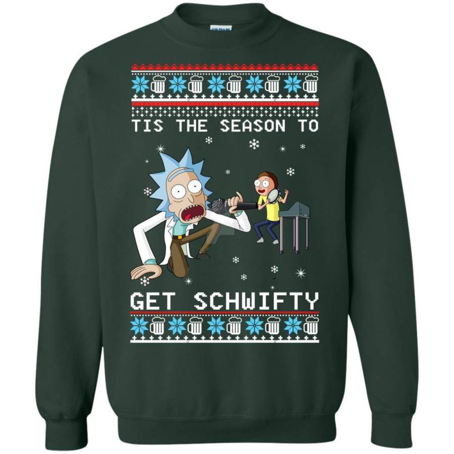 AGR Rick and Morty Tis the season to get Get Schwifty Christmas sweater