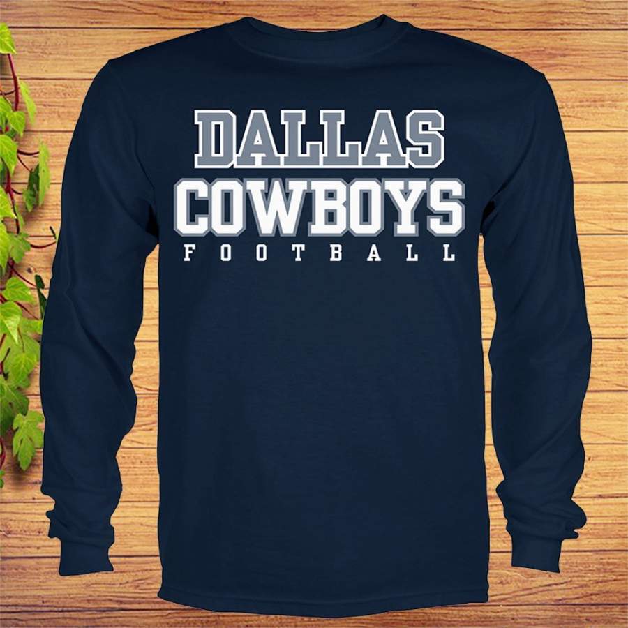 Dallas Cowboys FootBall Navy Long Sleeve T-Shirt