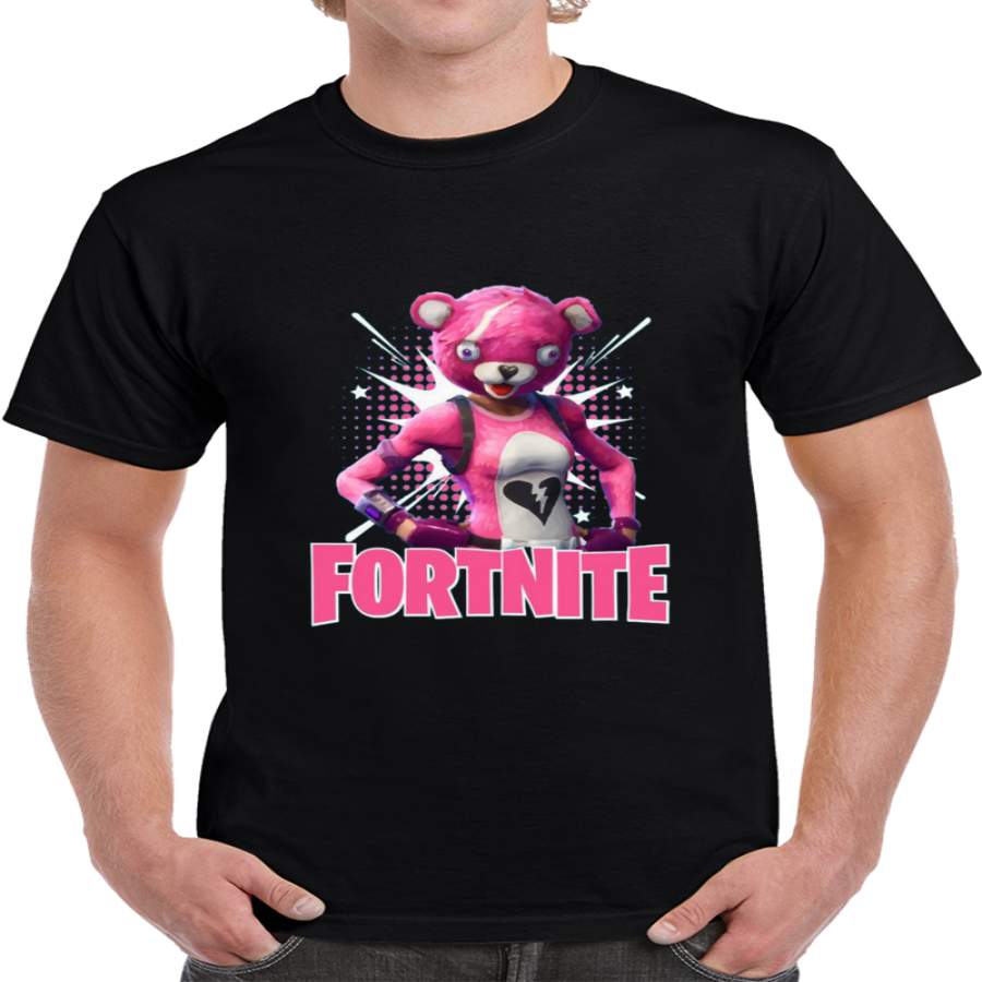 Fortnite Battle Royale Pink Bear Cuddle Team Leader Skin T Shirt