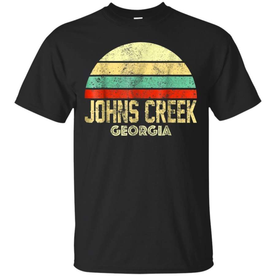 AGR Johns Creek Ga Georgia Vintage Retro Sunset Tee T Shirt Jaq T-shirt