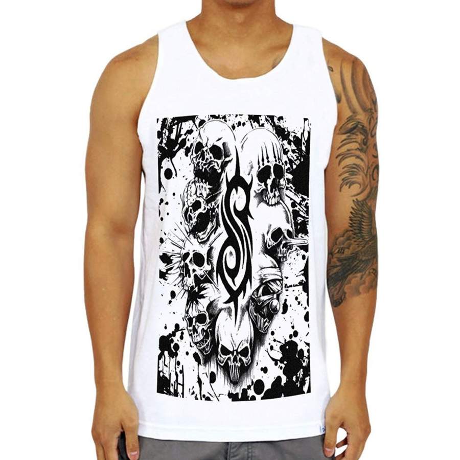 Fashion Cotton T shirts Slipknot Matel Tank Top Sleeveless Men’s Funny Cool T-Shirt