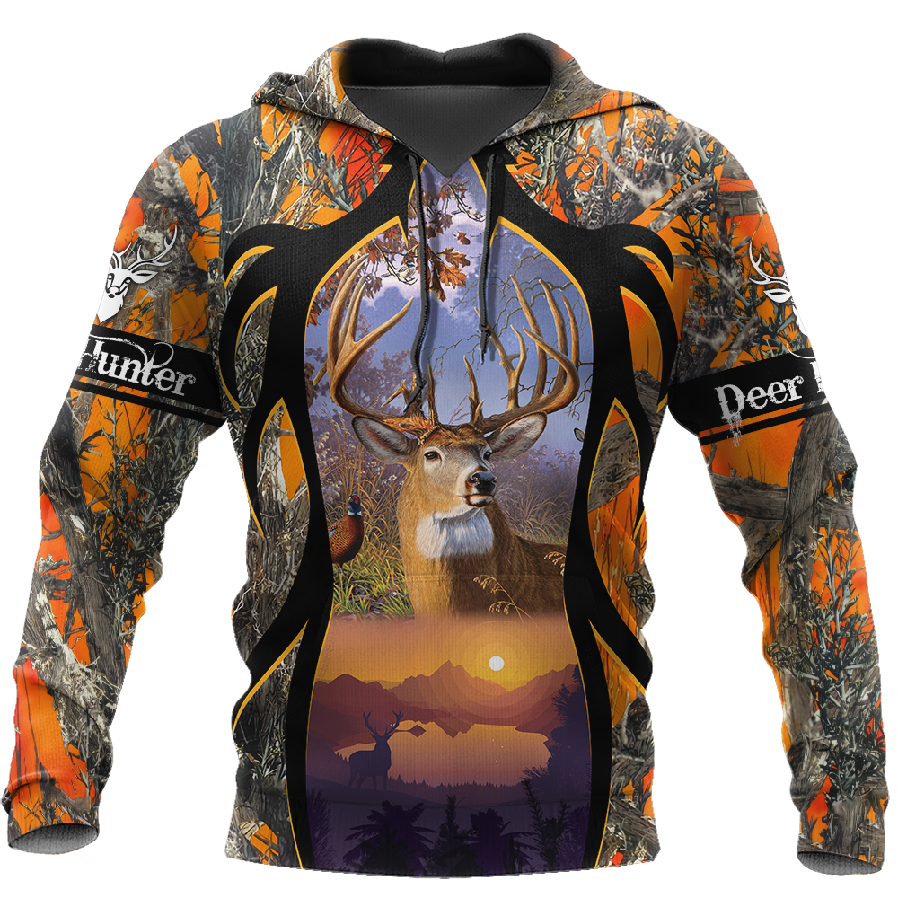 Camo Deer Hunting Hoodie T-Shirt Sweatshirt Az112201 Nm