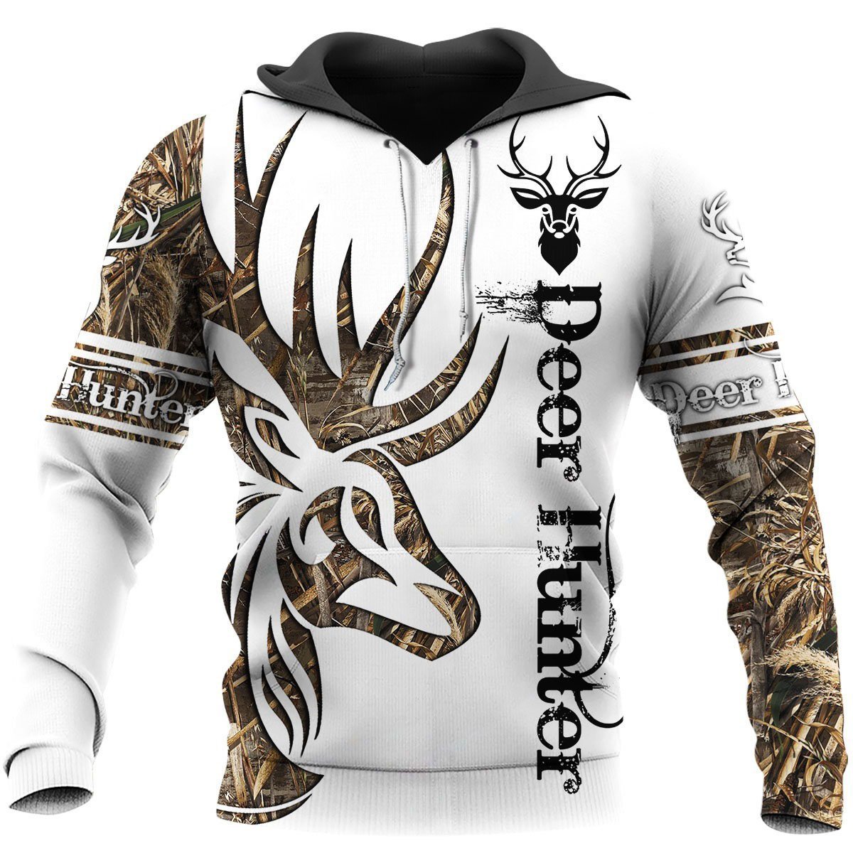 Camo Tattoo Deer Hunting Hoodie T-Shirt Sweatshirt Nm