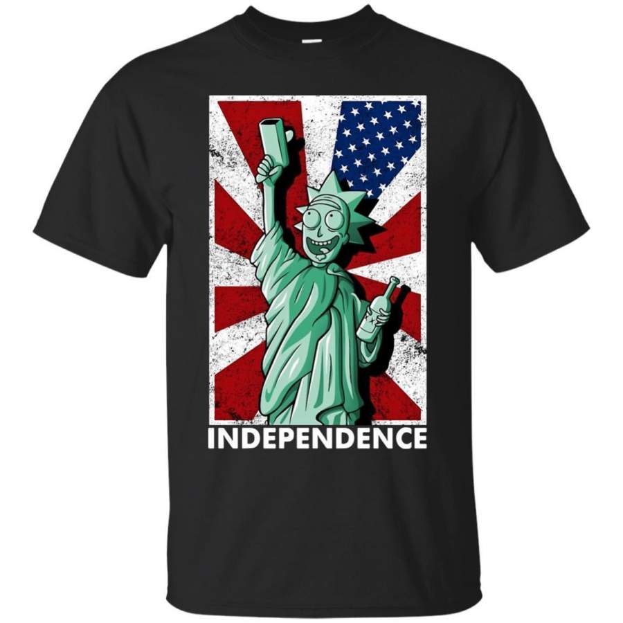 AGR Statue Of Liberty Independence Day 4th Of July Rick And Morty Shirt G200 Gildan