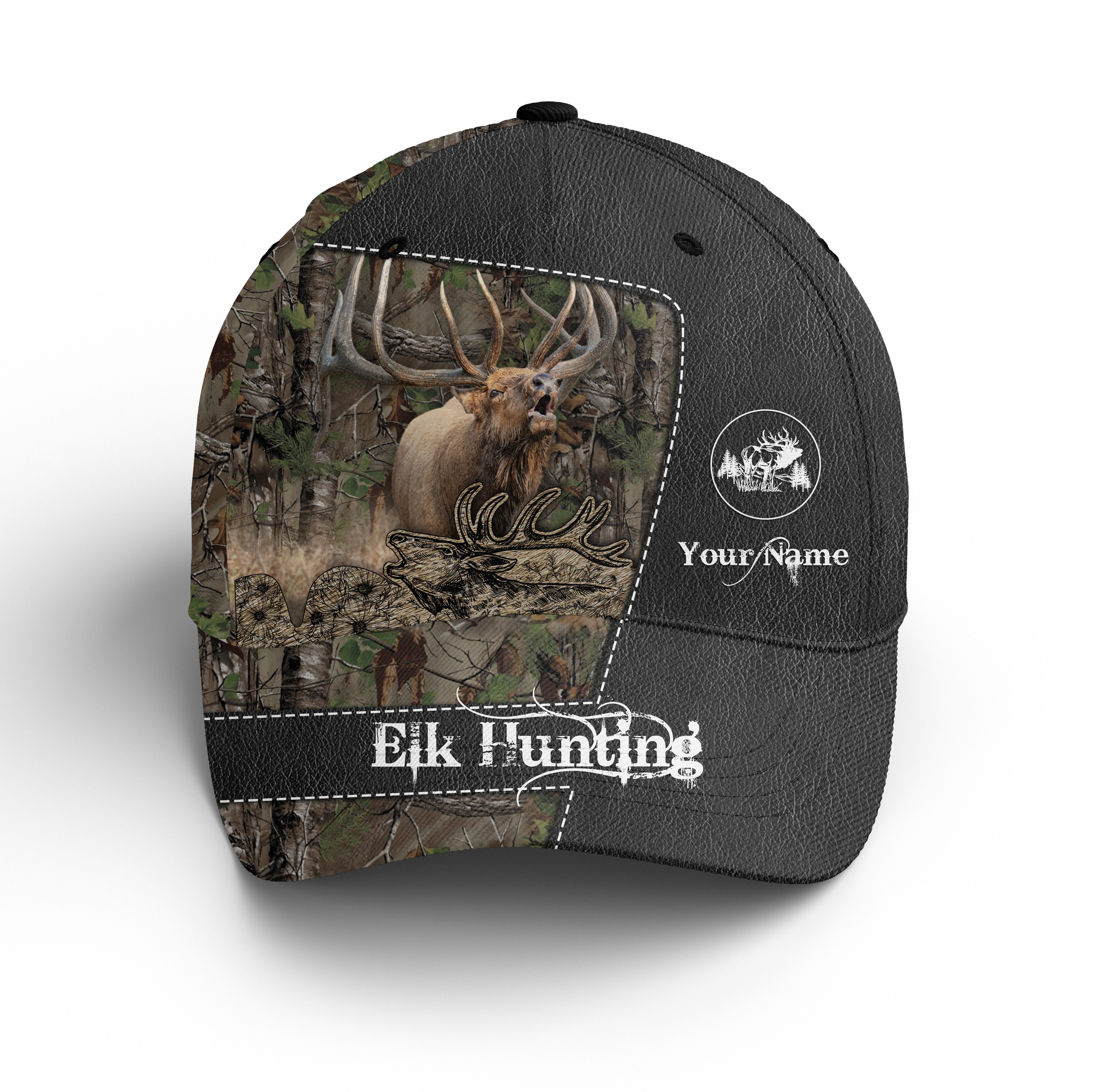 Elk Hunting 3D Camo Custom Hunting Hat Adjustable Mesh Unisex Hunting Baseball Elk Hat Nqs2462