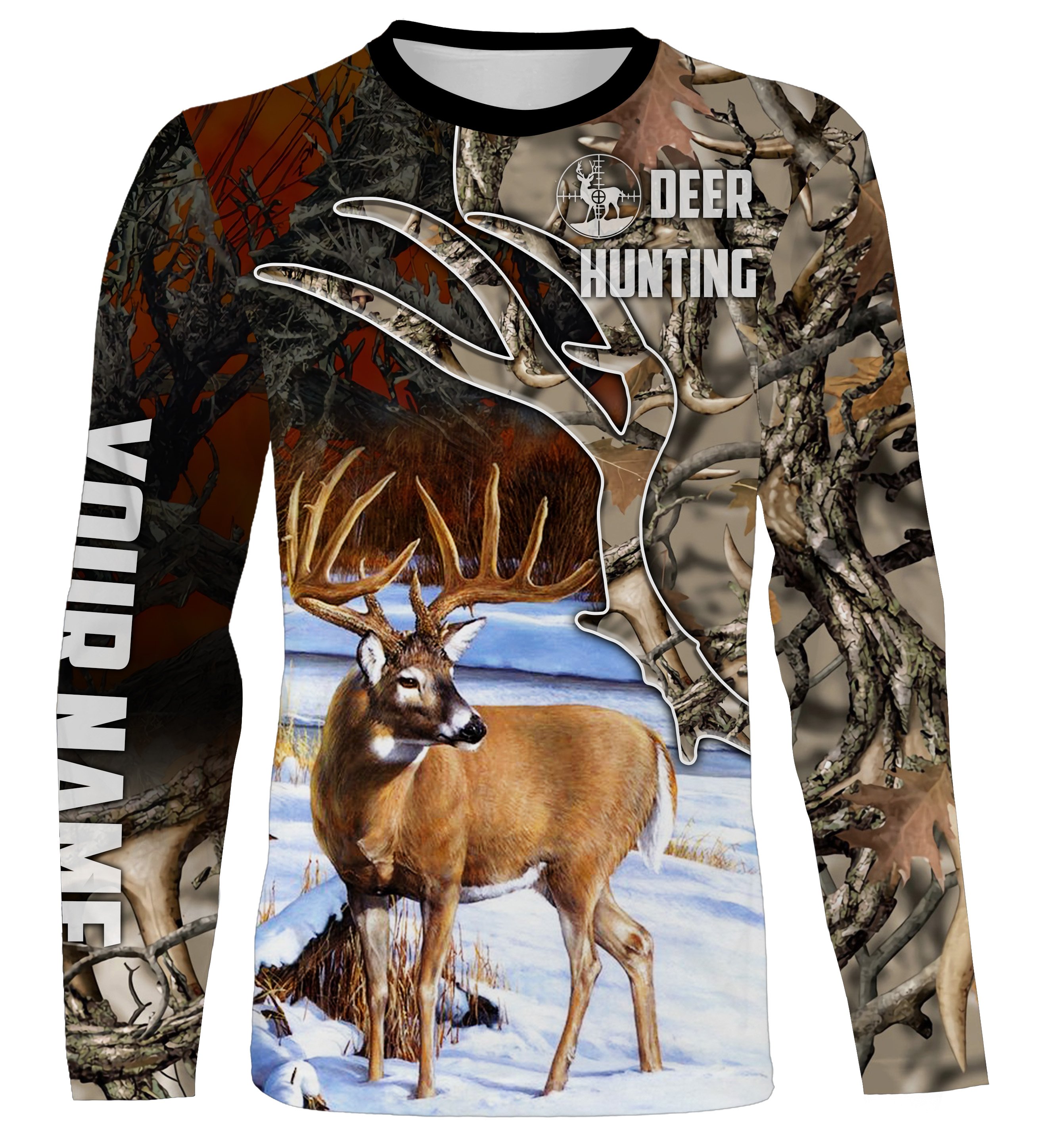 Deer Hunting Camouflage Hunting Shirts Customized Name All Over Print Shirts, Deer Hunting Shirt Ideas For Hunter – Nqs2478