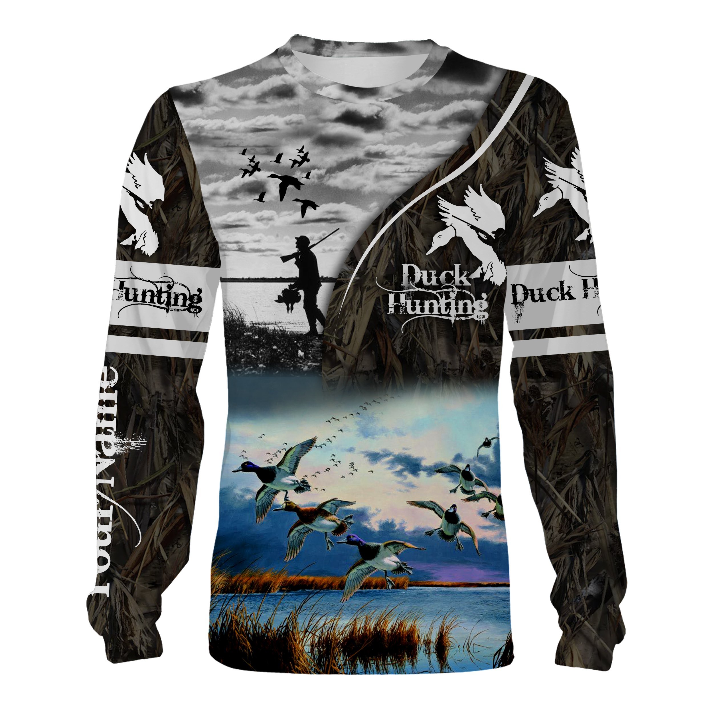 Duck Hunting Waterfowl Camouflage Duck Hunt Customize Name 3D All Over Printed Shirts Personalized Gift For Hunter Lovers Nqs1073