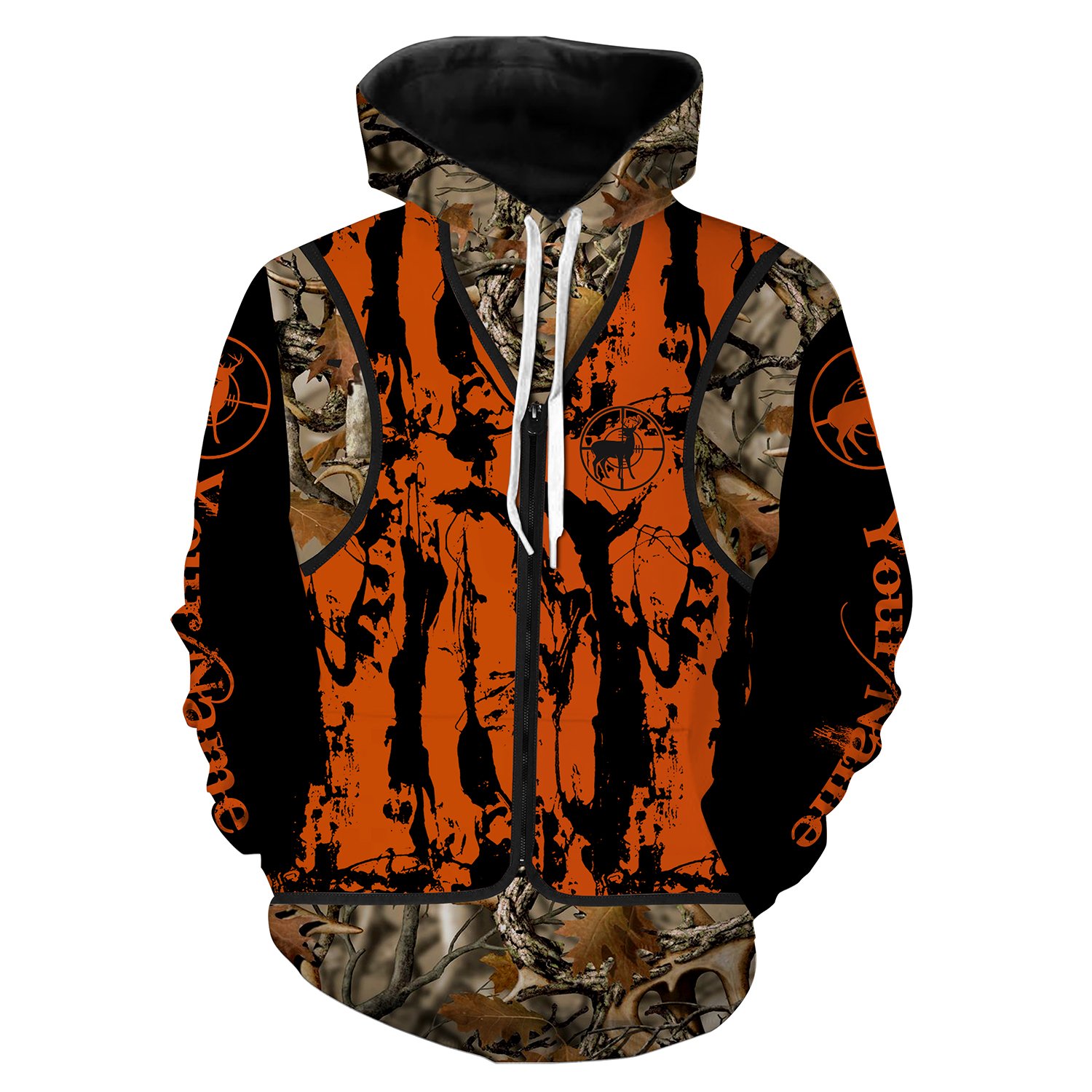 Deer Hunting Camo Buck Hunting Orange Camouflage 3D All Ove Printed Custom Name Hunting Shirts Personalized Gift – Nqs2522