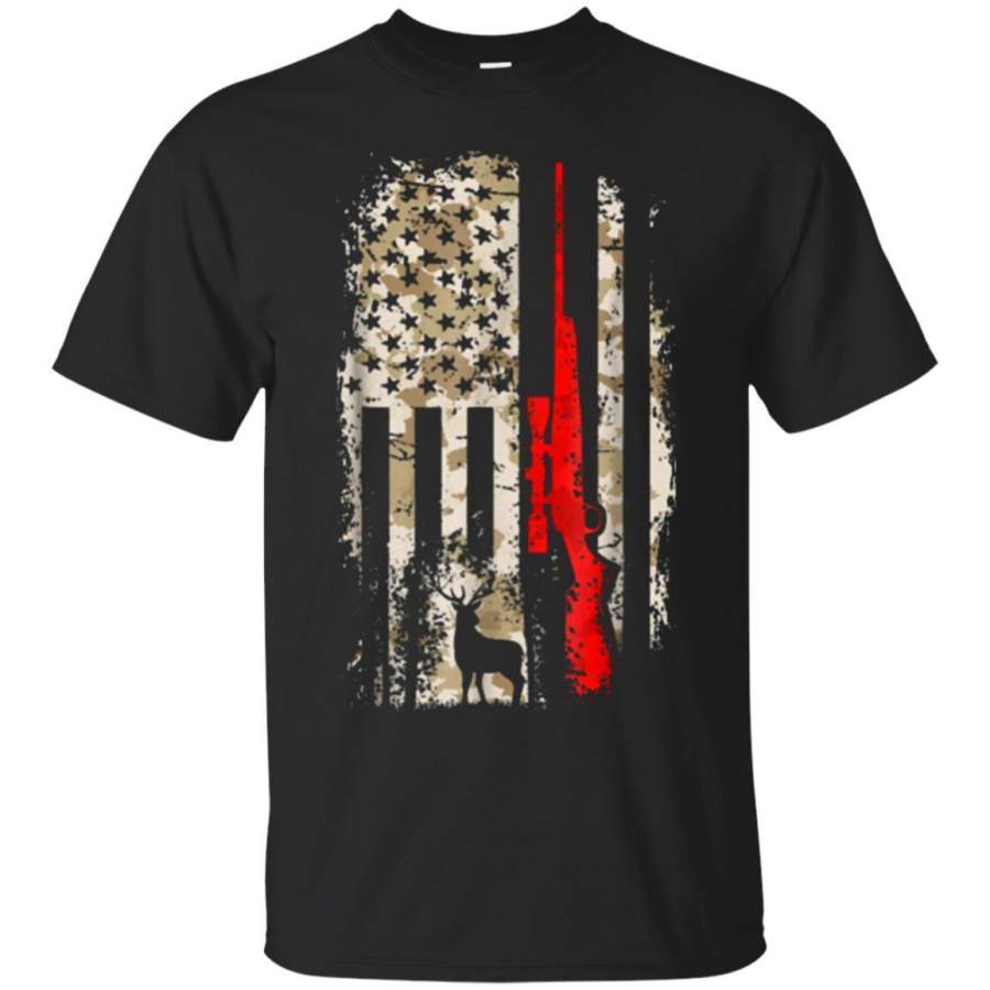 AGR Deer Hunting American Flag Tshirt Hunting Lover Gift Jaq T-shirt