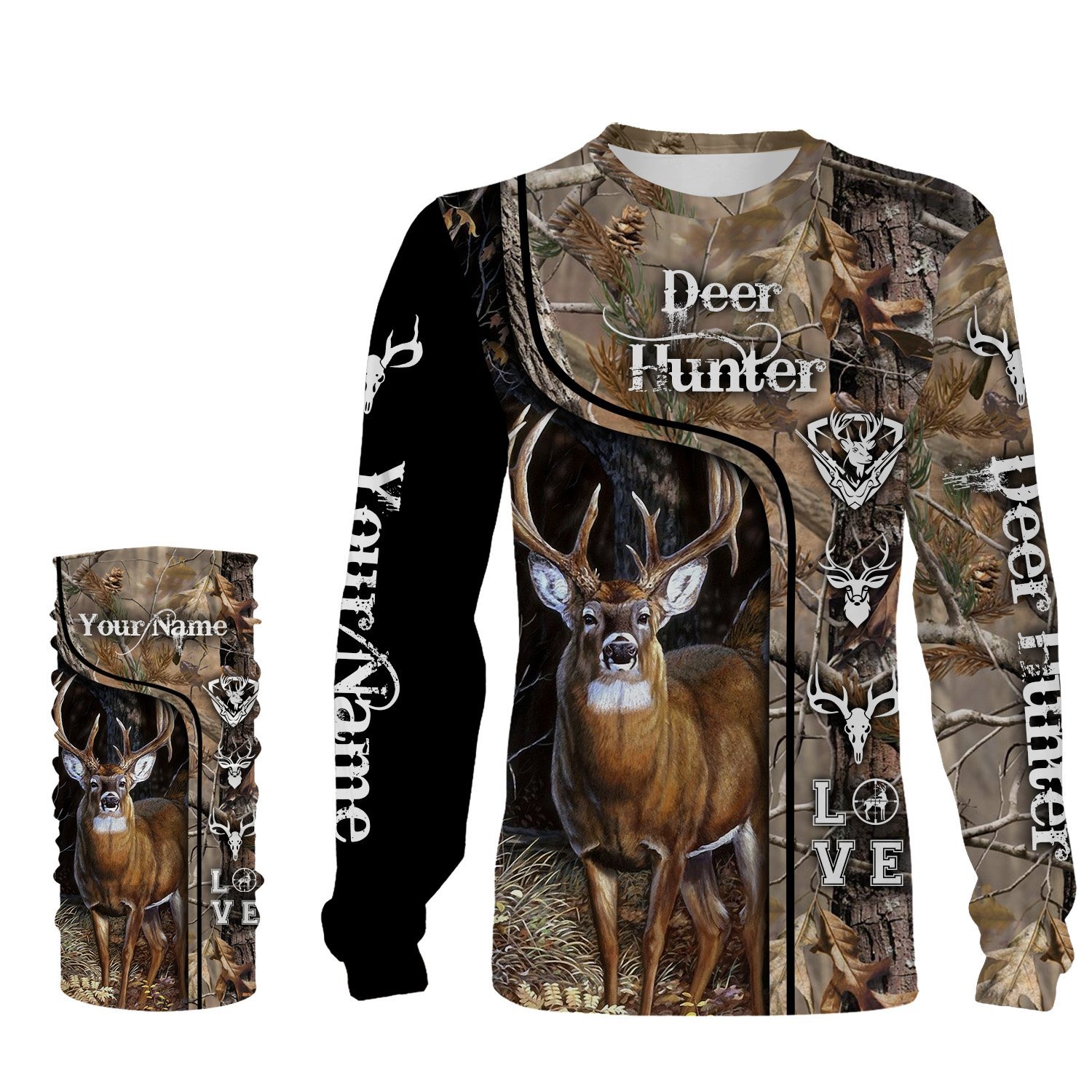 Deer Hunter Big Game Hunting Camo Love Hunting Custom Name 3D All Over Print Shirts – Personalized Hunting Gifts – Nqs730