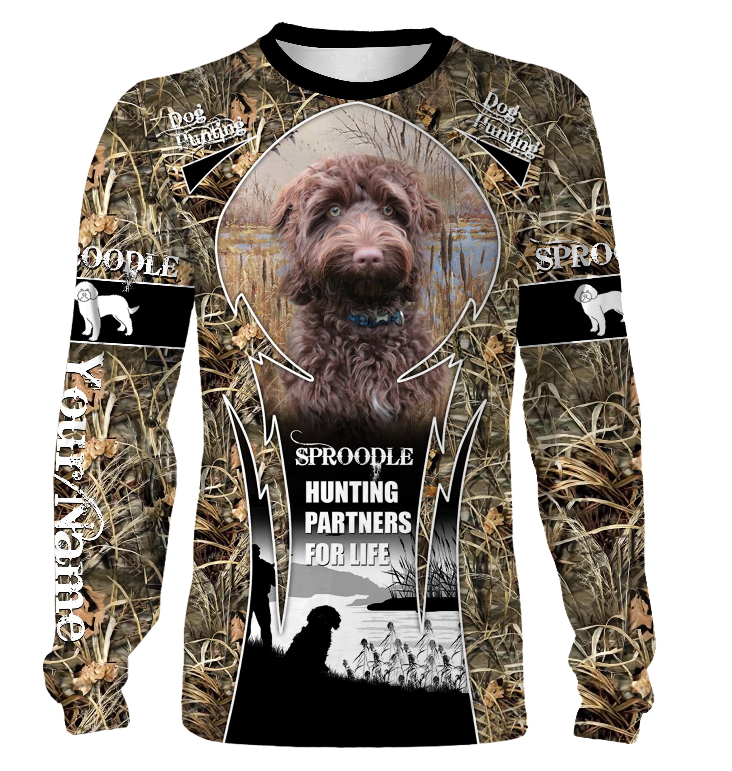 Best Hunting Dog Custom Name And Photo 3D All Over Print Shirts – “Sproodle Hunting Partners For Life” – Fsd210