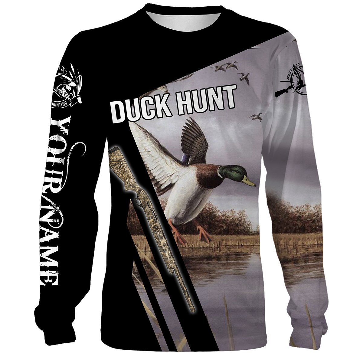 Duck Hunting Custom Name 3D All Over Print T-Shirt, Long Sleeves, Hoodie, Sweatshirt – Fsd139