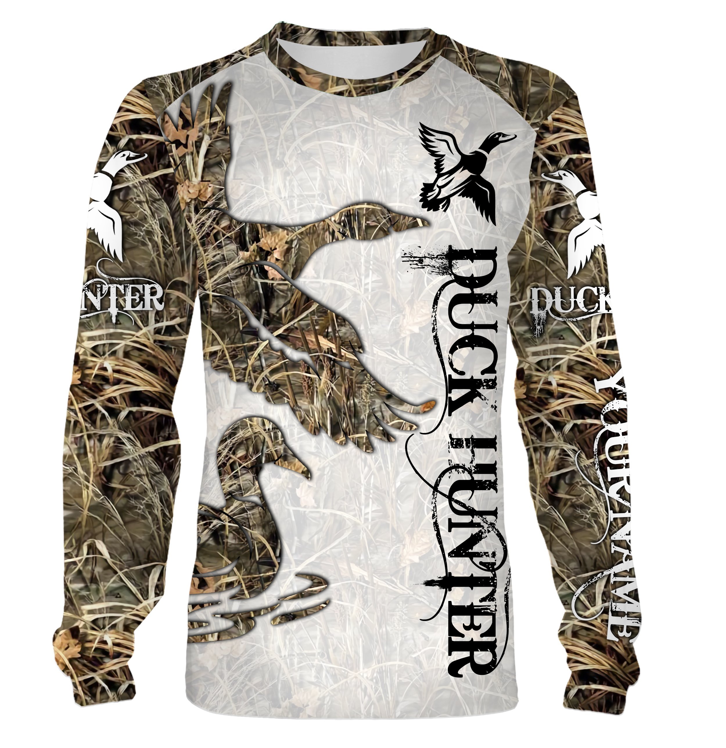 Duck Hunting Custom Name 3D Printing Hoodie, Zip Up Hoodie, Long Sleeves, T-Shirt – Fsd88