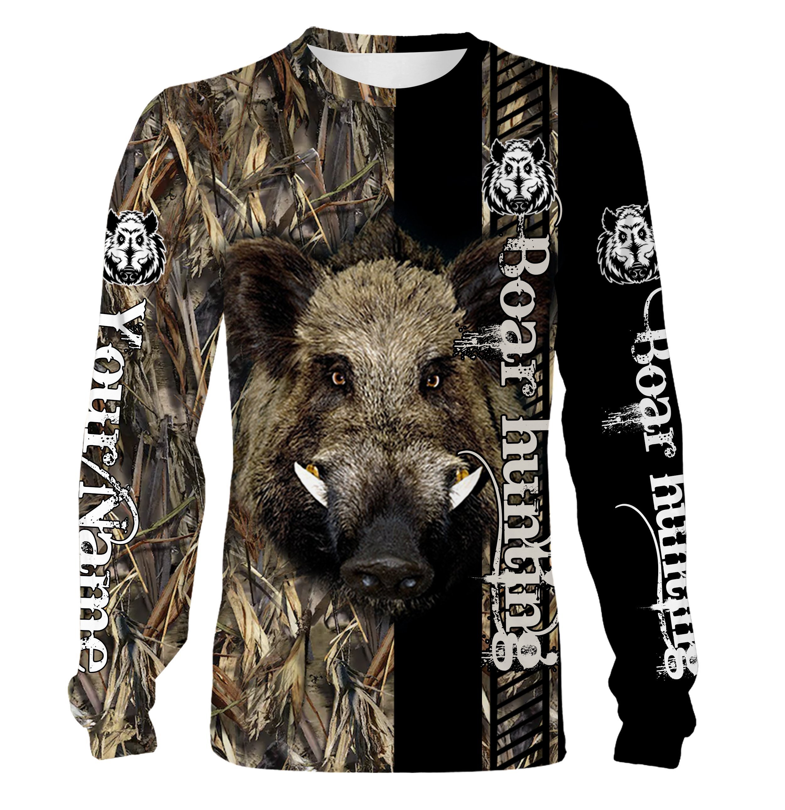 Boar Hunting Custom Name 3D All Over Print Shirts – Personalized Hunting Gift – Fsd191