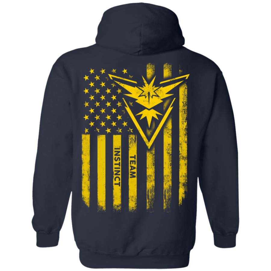 AGR Team Instinct Pokemon Go Usa Flag T-shirt