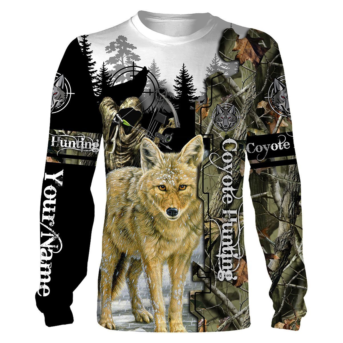 Coyote Hunting Custom Name 3D All Over Printed Shirts, Long Sleeves, Hoodie, Zip Up Hoodie, Sweatshirt – Fsd92