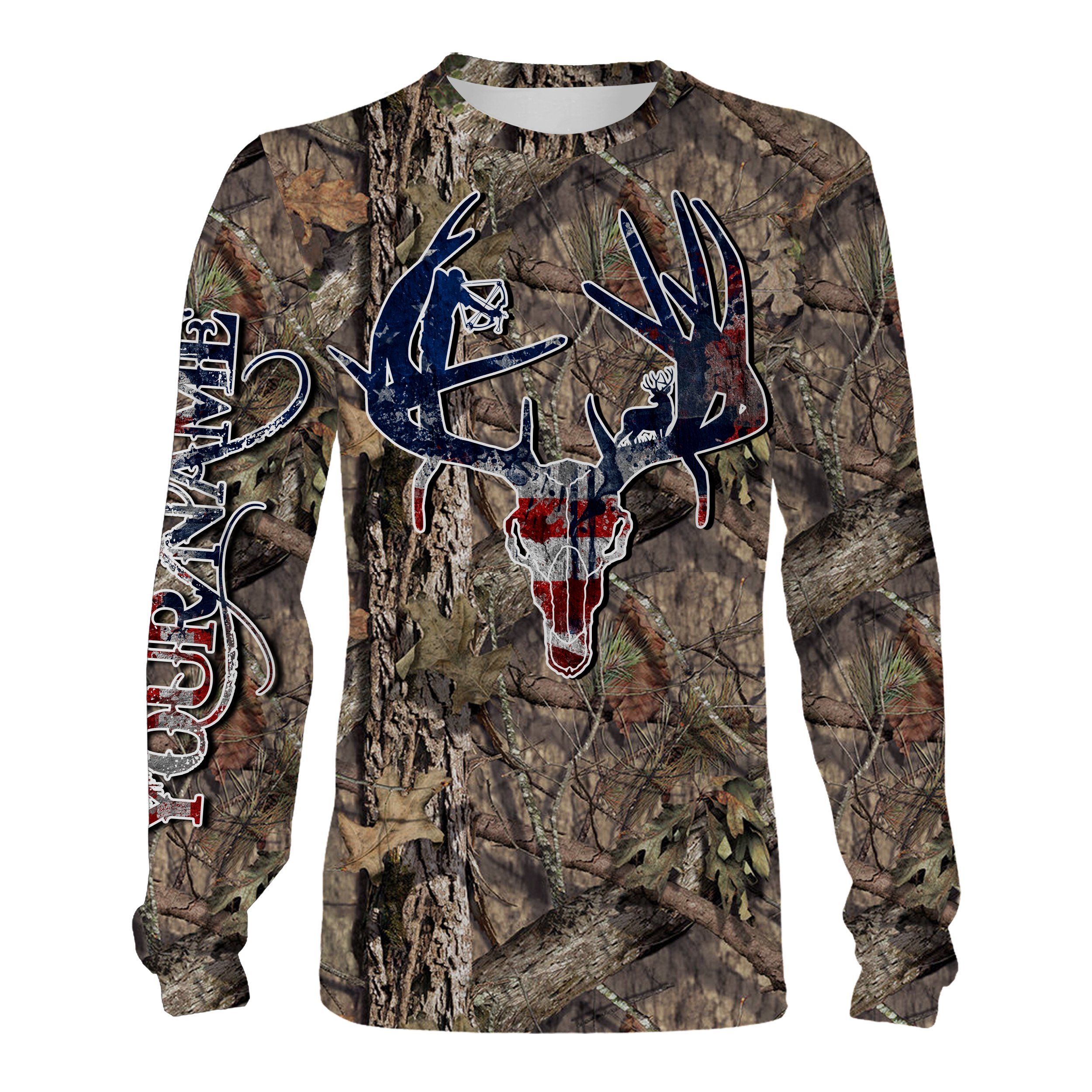 American Deer Buck Deer Hunting Big Game Camouflage Hunting Clothes Customize Name 3D All Over Printed Shirts Plus Size Nqs1046