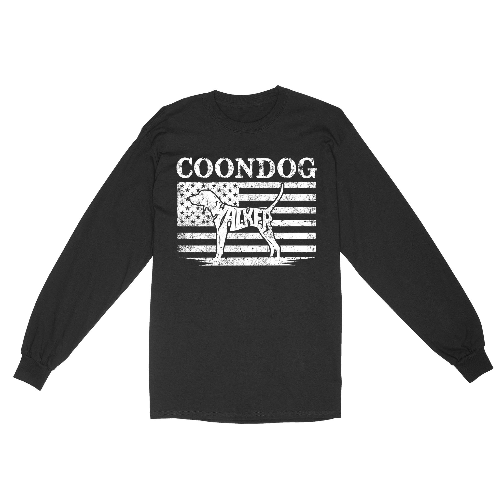 Coonhound Dog American Flag Shirt, Mens Coon Dog Gift, Walker Coonhound Lover, Hunting Dog Standard Long Sleeve Fsd2346D01