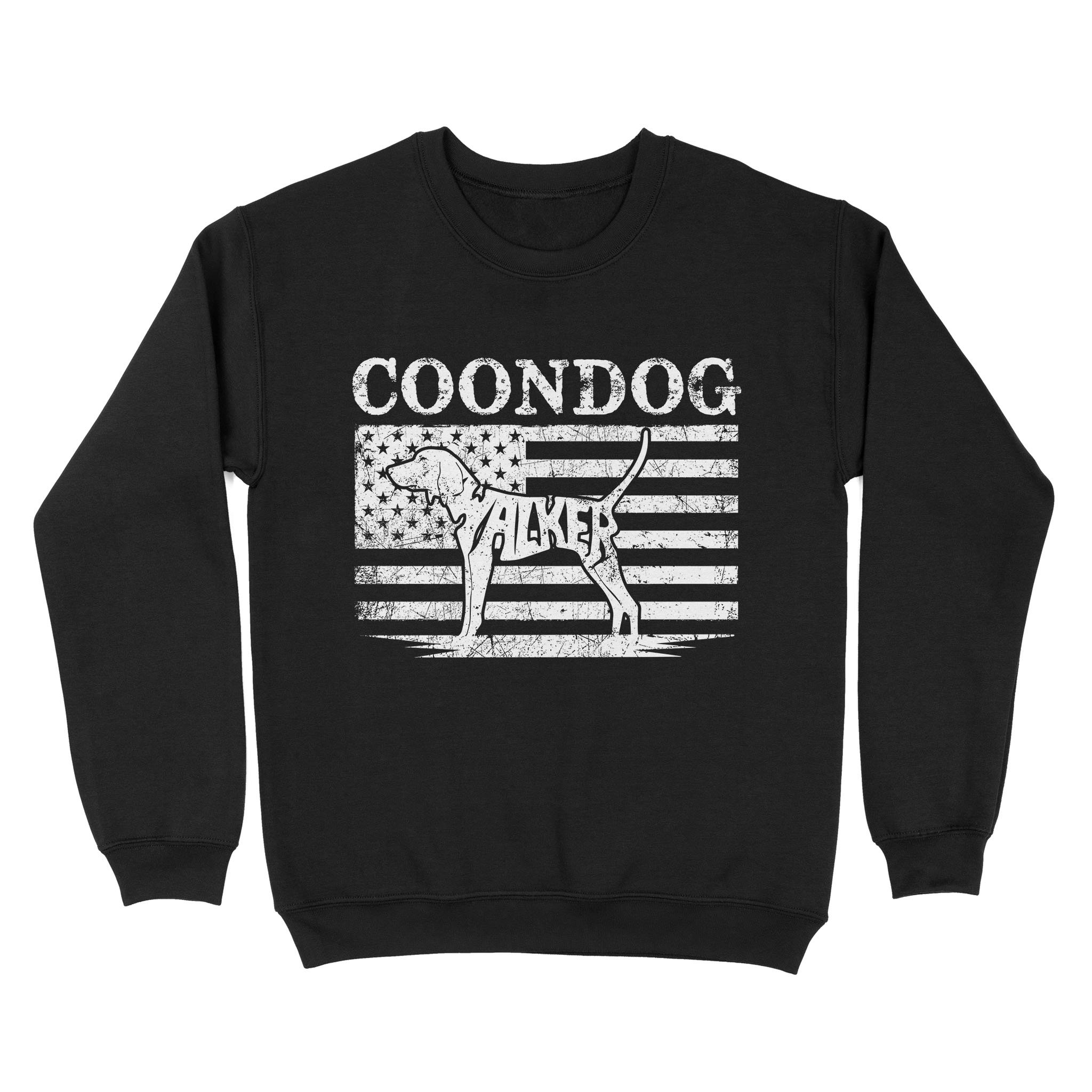 Coonhound Dog American Flag Shirt, Mens Coon Dog Gift, Walker Coonhound Lover, Hunting Dog Standard Sweatshirt Fsd2346D01