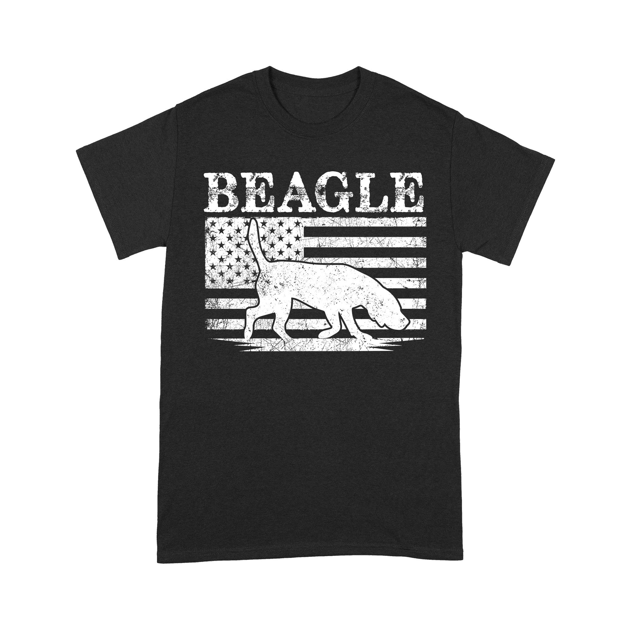 Beagle Dog American Flag Shirt, Mens Beagle Gift, Dog Lover, Hunting Dog Standard T-Shirt Fsd2345D01