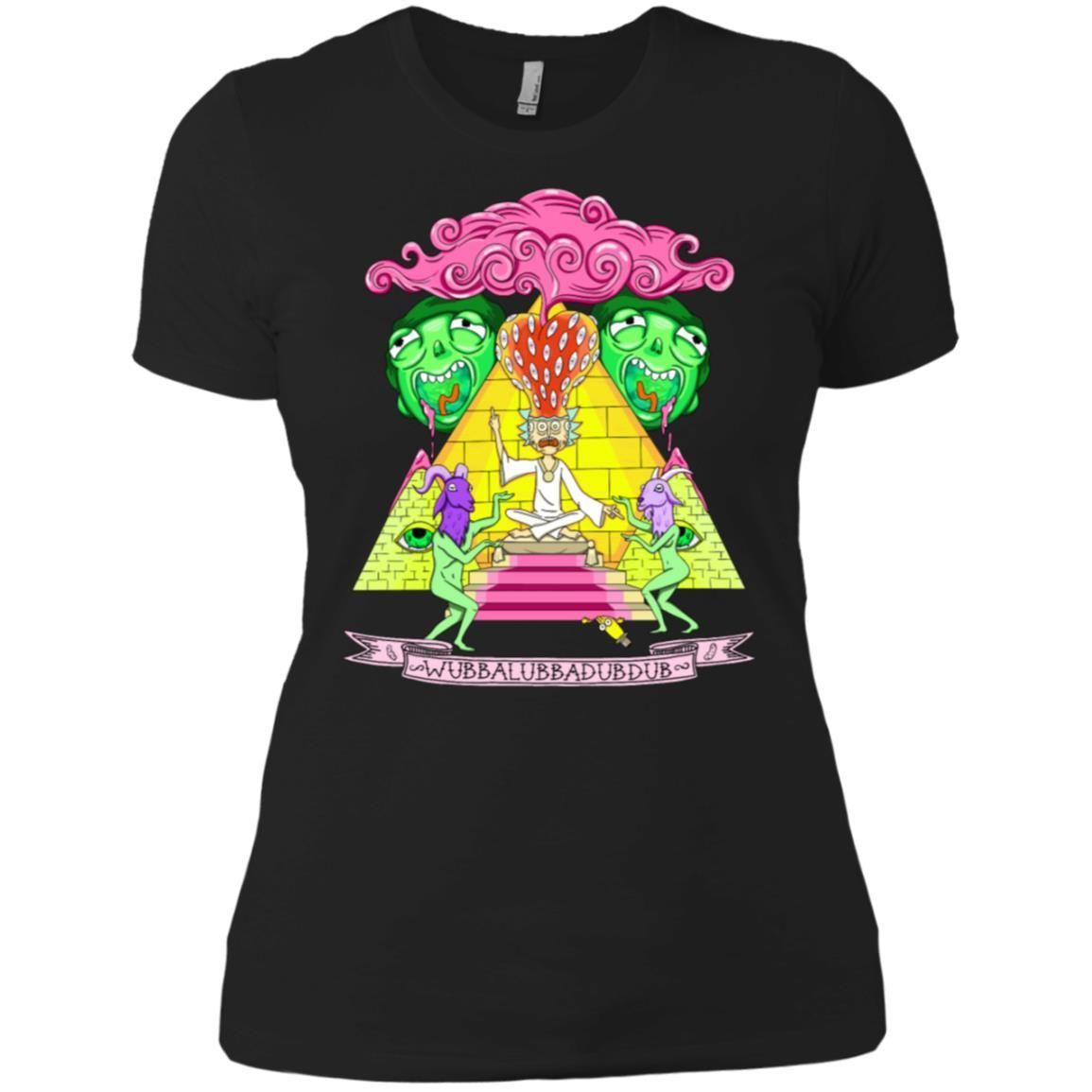 Rick And Morty Pyramid With Catchphrase Women T-Shirt