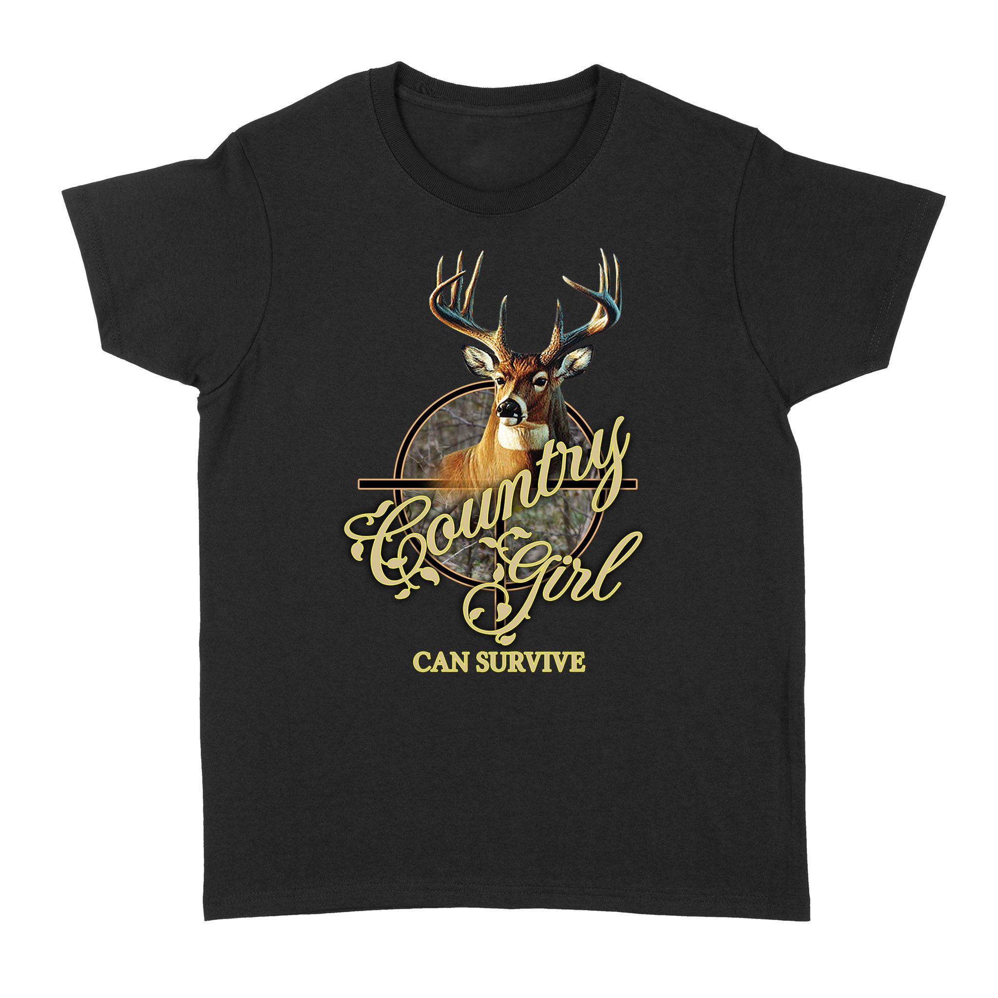 “Country Girl Can Survive” Deer Hunting Shirt D02 Nqs1301 – Standard Women’S T-Shirt