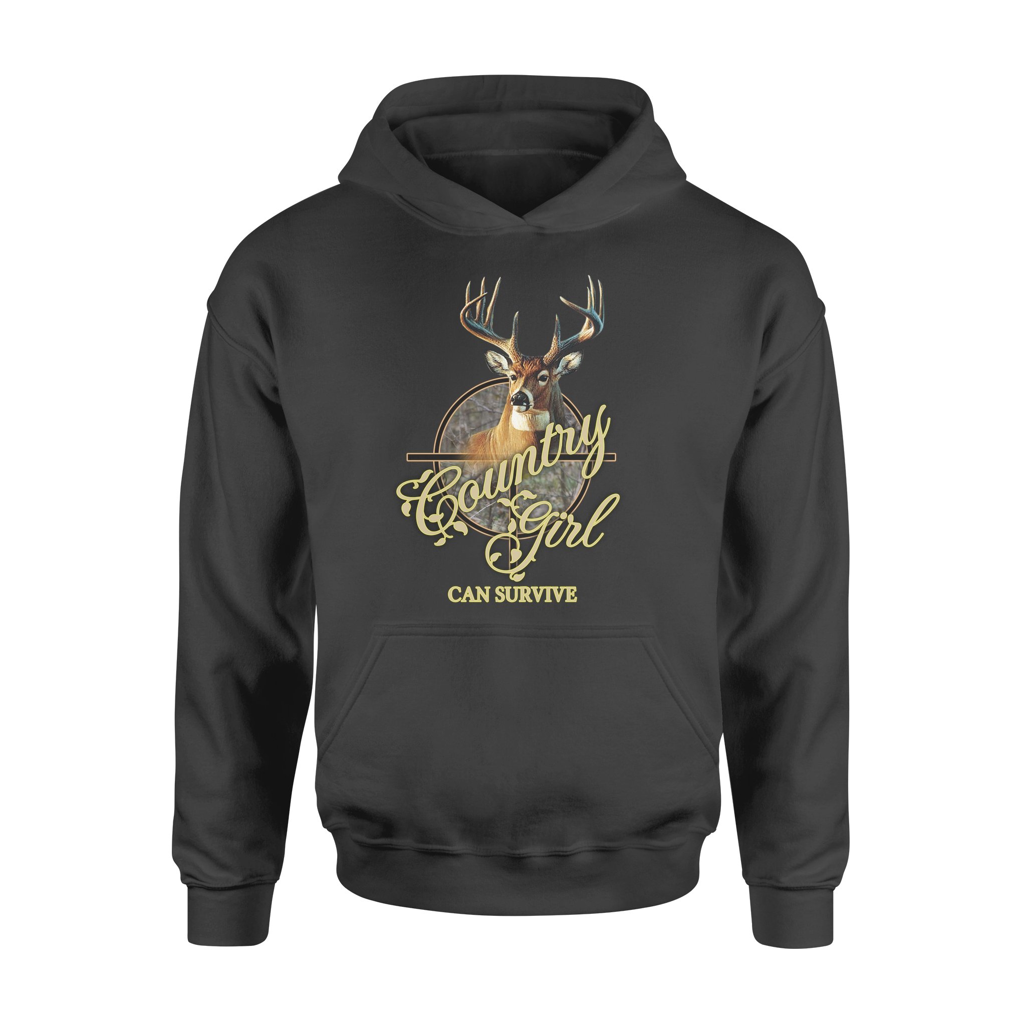 “Country Girl Can Survive” Deer Hunting Shirt D02 Nqs1301 – Standard Hoodie
