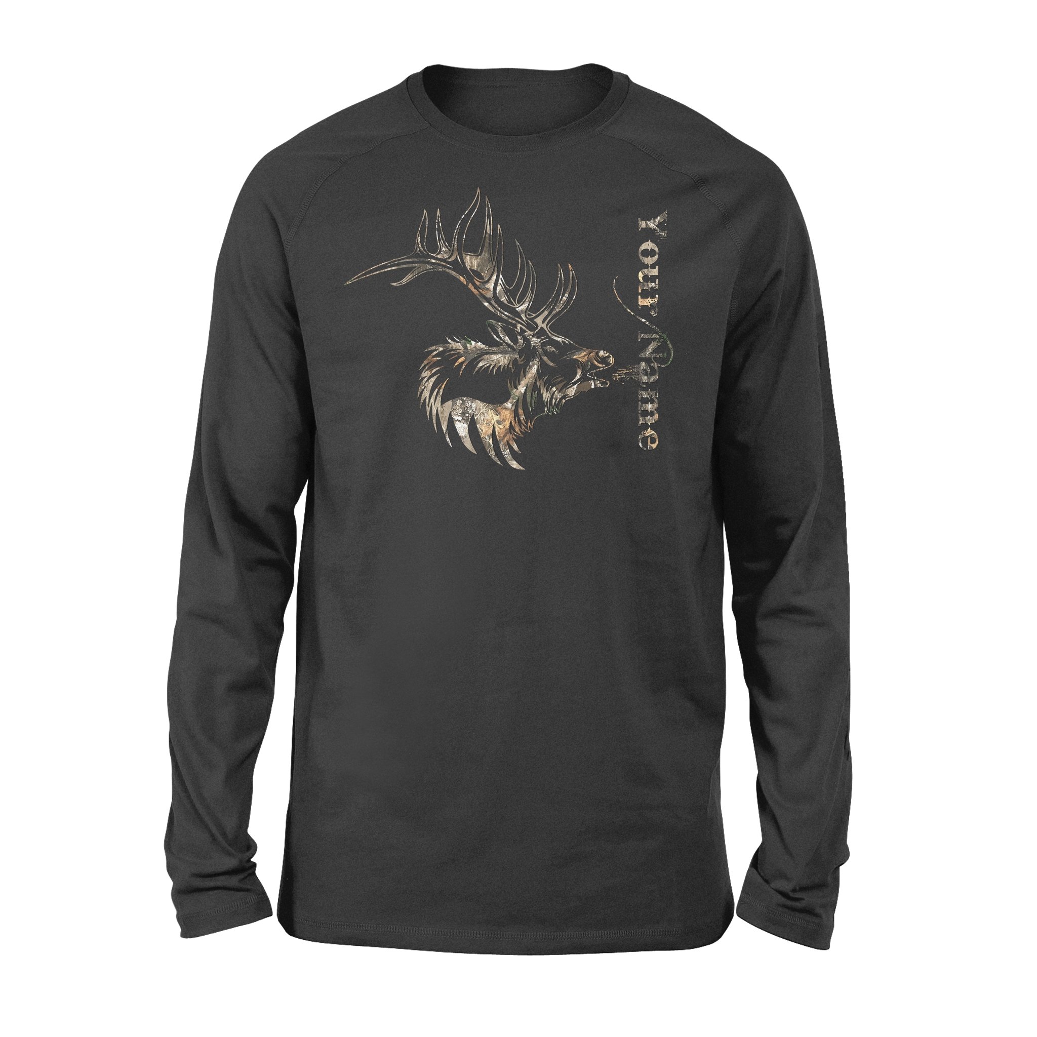 Elk Hunting Camo Custom Name Shirt, Personalized Gift For Hunter D06 Nqs1302 – Standard Long Sleeve