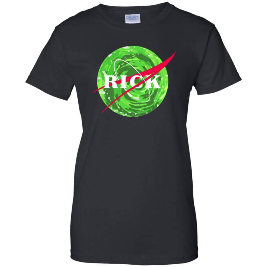 AGR Mens Rick And Morty Rick Nasa Logo Portal Shirt