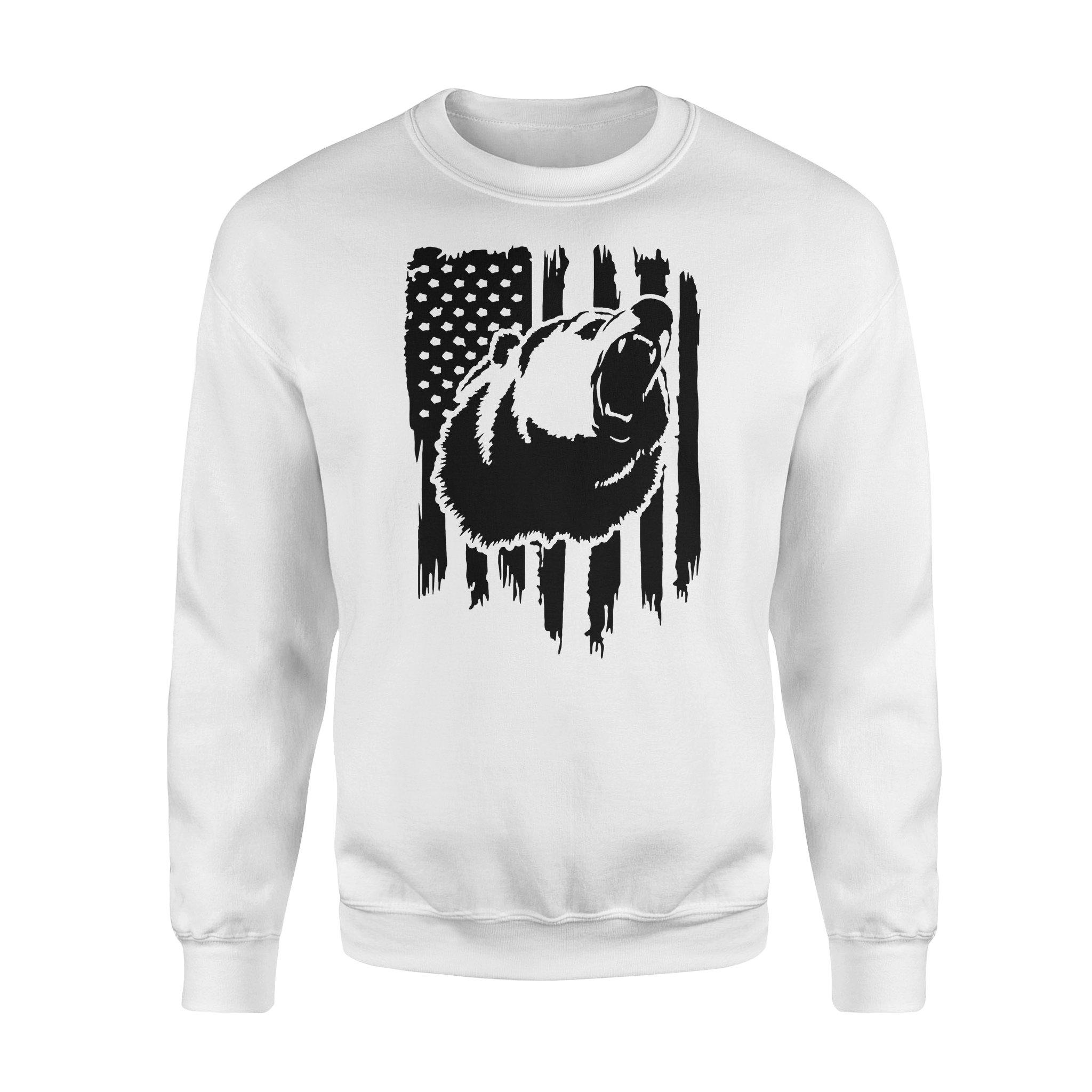 Bear Hunting American Flag Grizzly Bear Sweatshirt For Hunter – Fsd1317D05