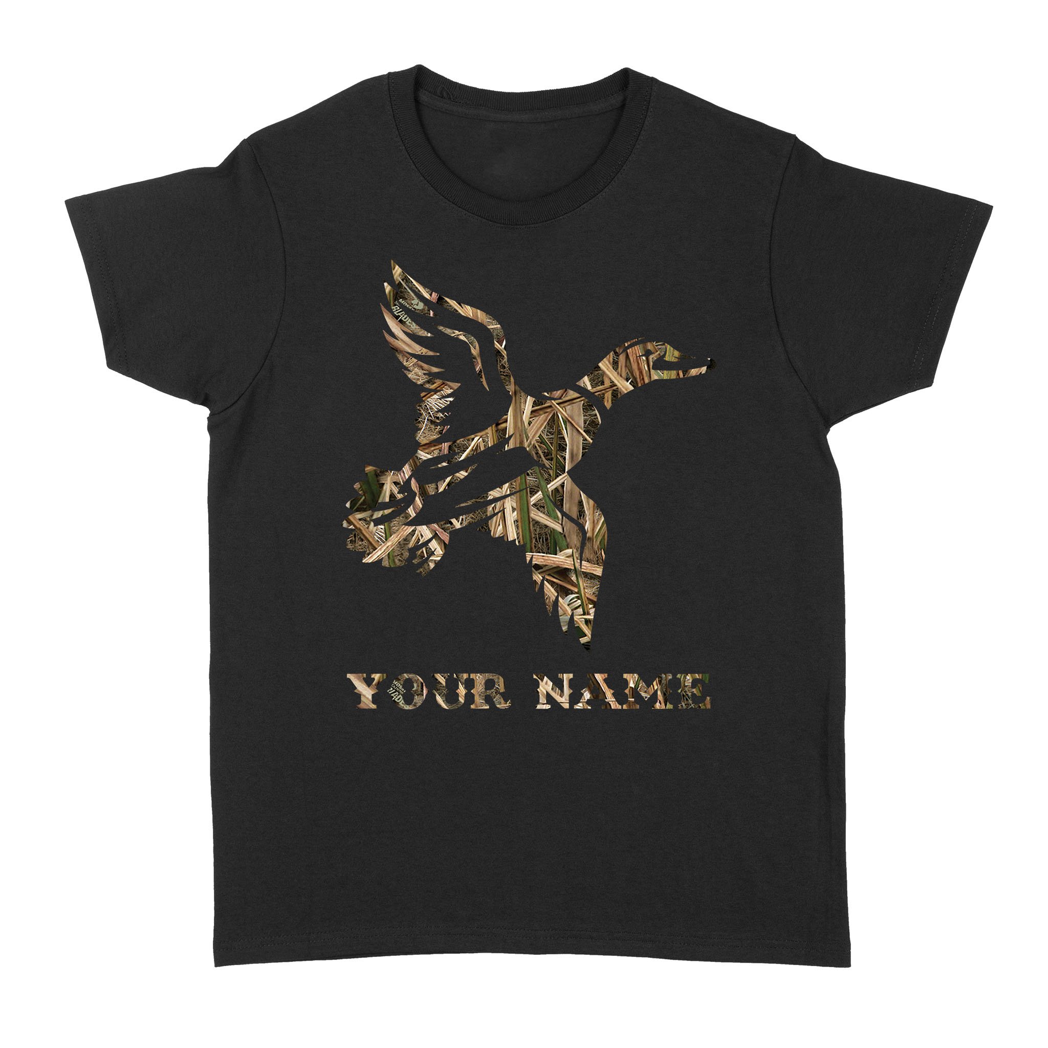 Duck Hunting Waterfowl Camo Customize Hunter Names Shirts, Personalized Hunting Gift For Duck Hunter D02 Nqs1227 – Standard Women’S T-Shirt