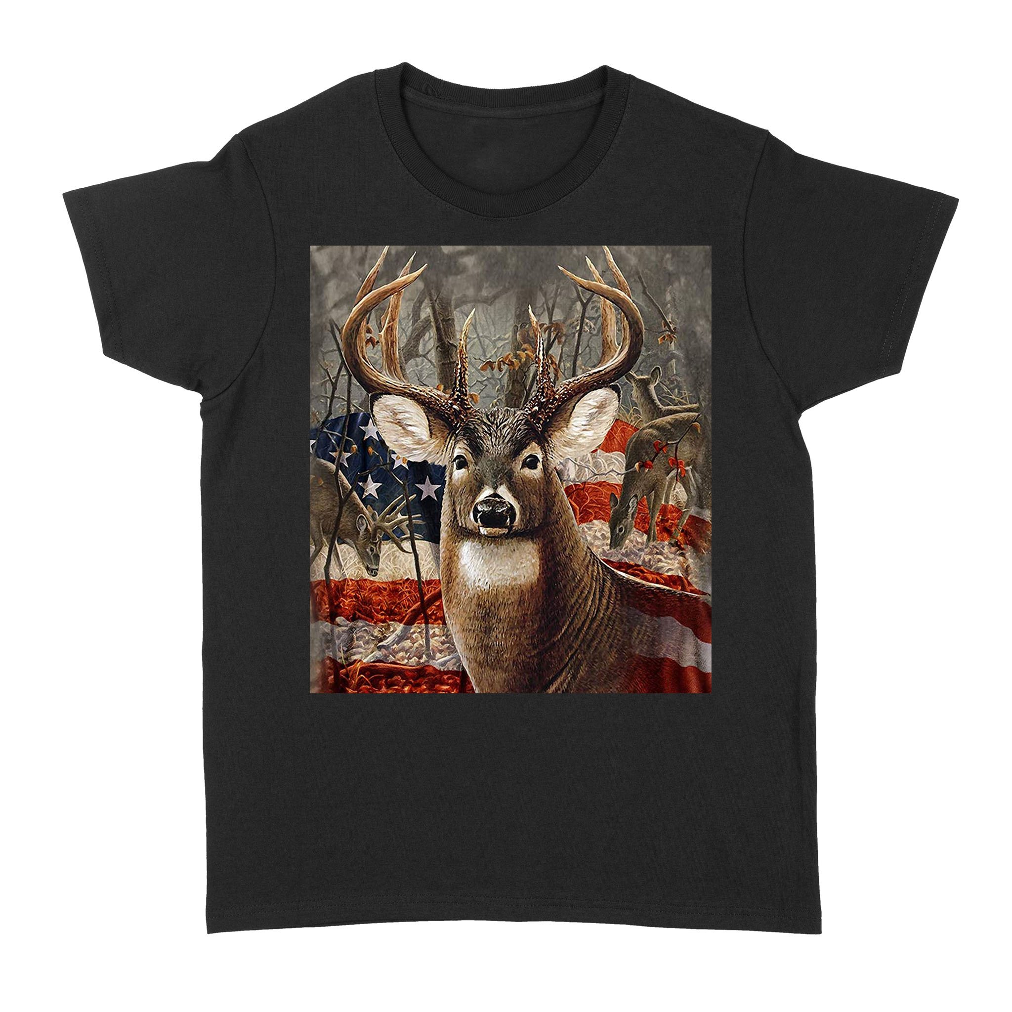 Deer Hunting American Flag Standard Women’S T-Shirt Men Women Hunting Shirt – Fsd1272D05