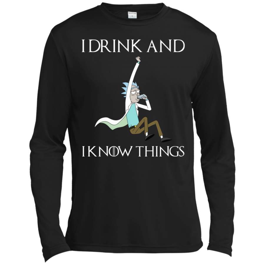 AGR New Game Of Thrones X Rick And Morty I Drink And I Know Things T Shirt