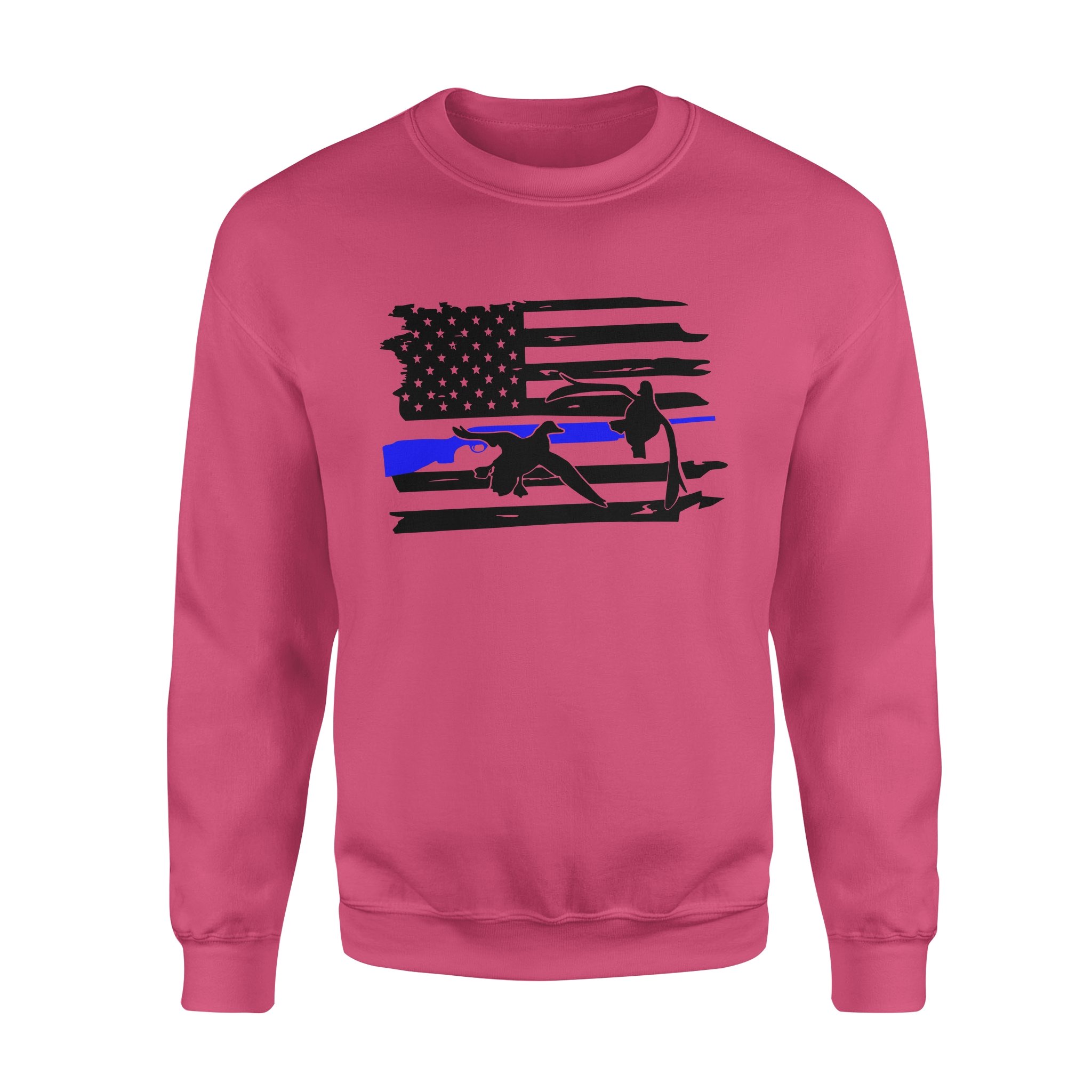 Duck Hunting American Flag Sweatshirt, Duck Hunter Clothes, Gift For Hunter – Fsd1212D08