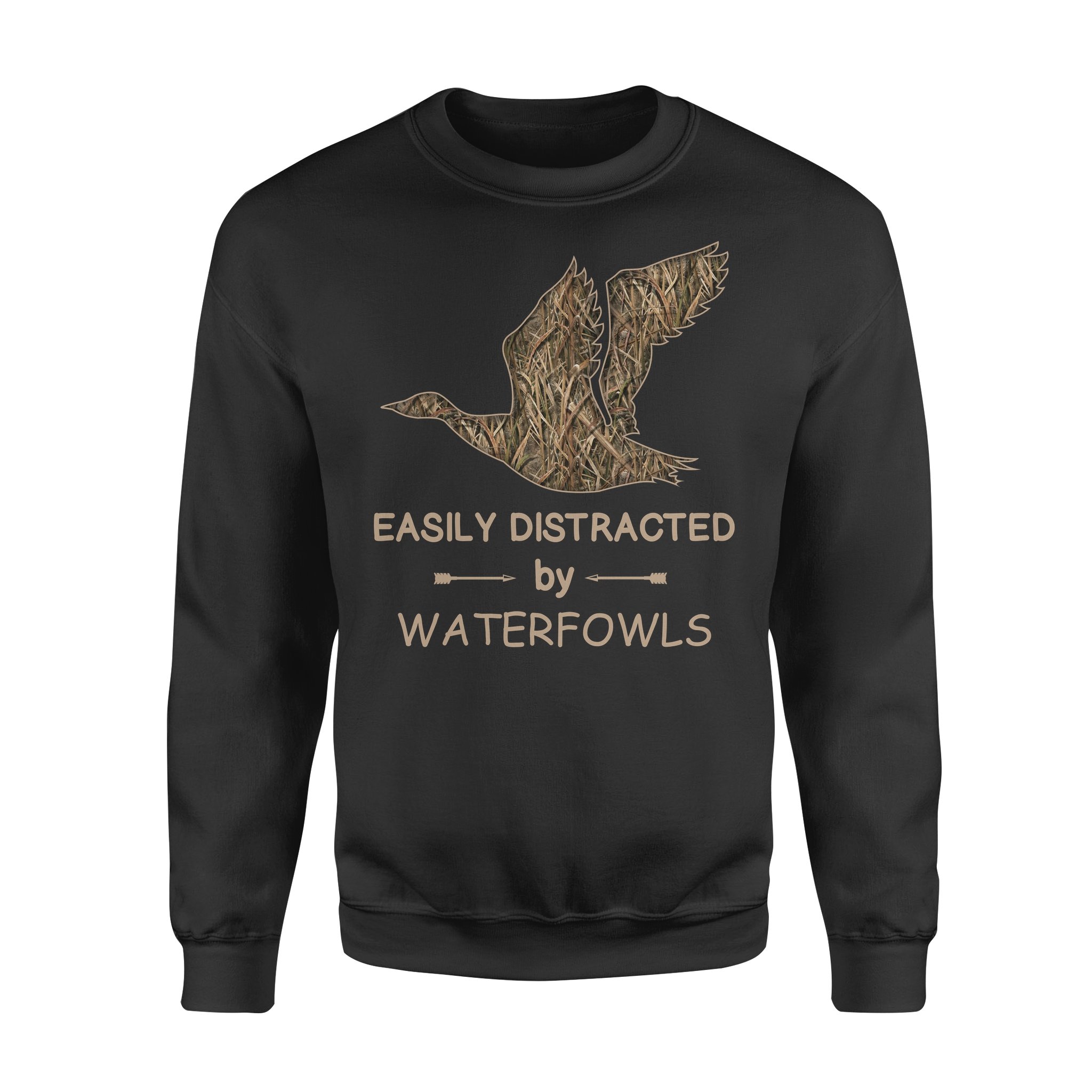 Duck Hunting Waterfowl Camo “Easily Distracted By Waterfowls” Sweatshirt, Gift For Hunter – Fsd1265D06