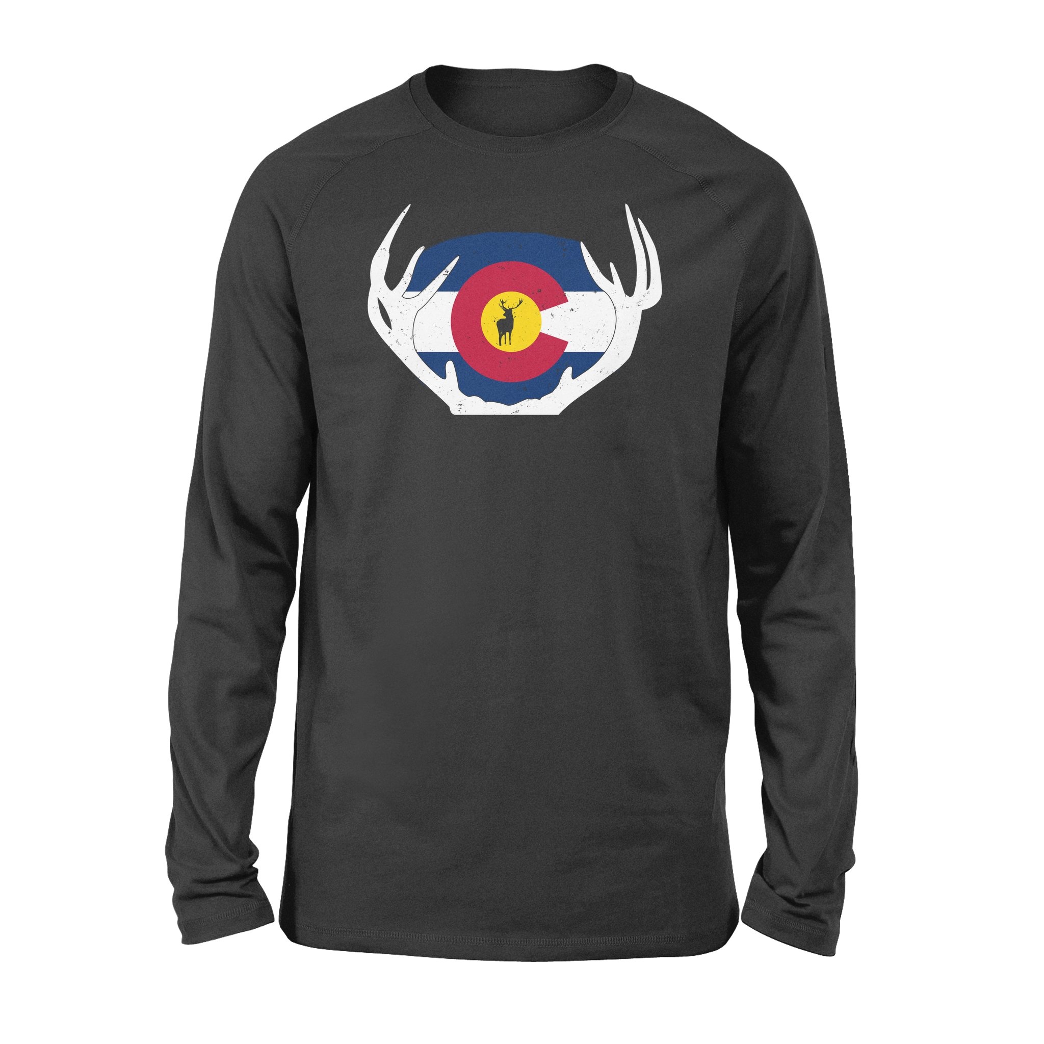 Colorado Flag Elk Hunting Long Sleeve Shirt – Fsd1250D03