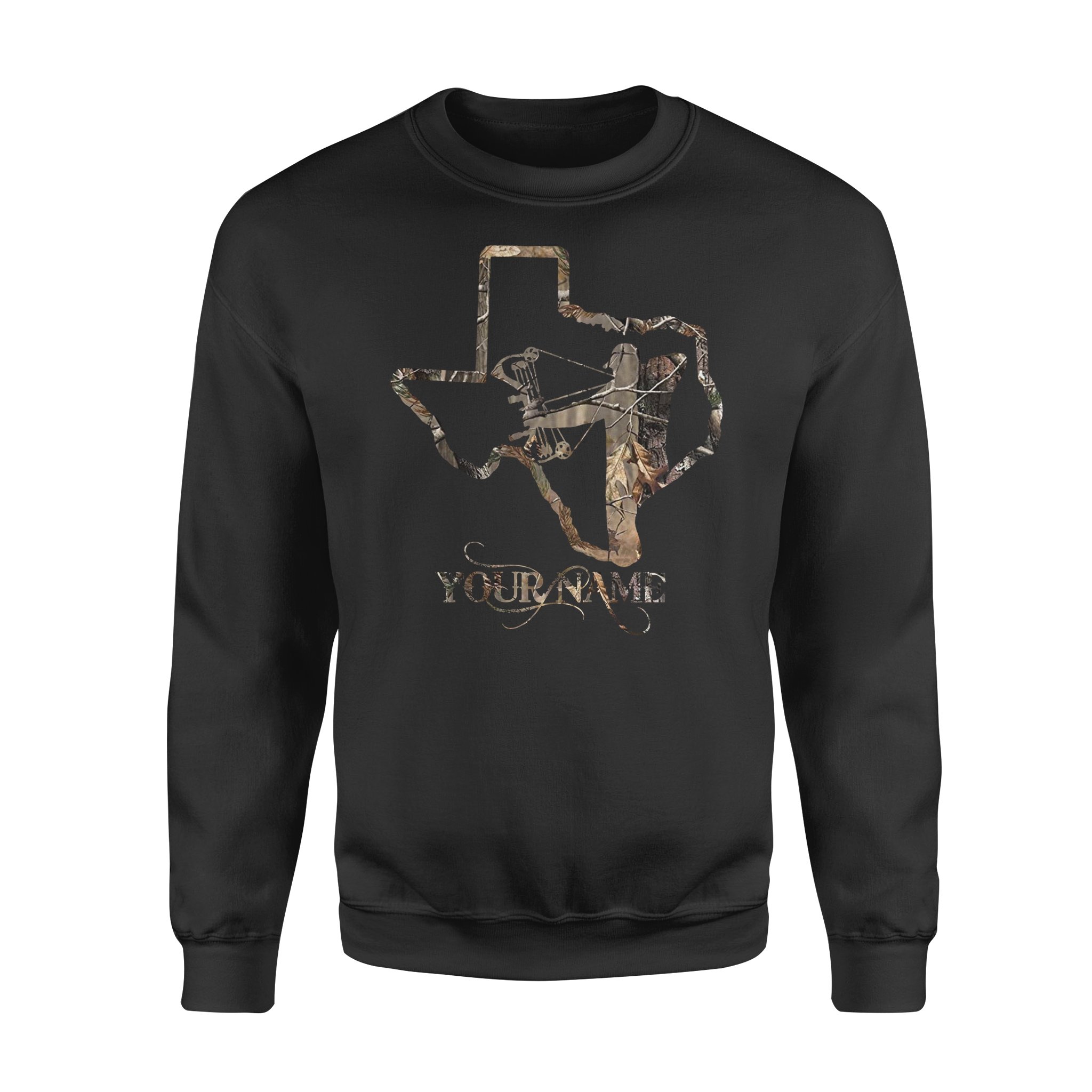 Custom Name Texas State Camo Bow Hunting Personalized Gift For Hunters I03D05 Nqsd273 – Standard Crew Neck Sweatshirt