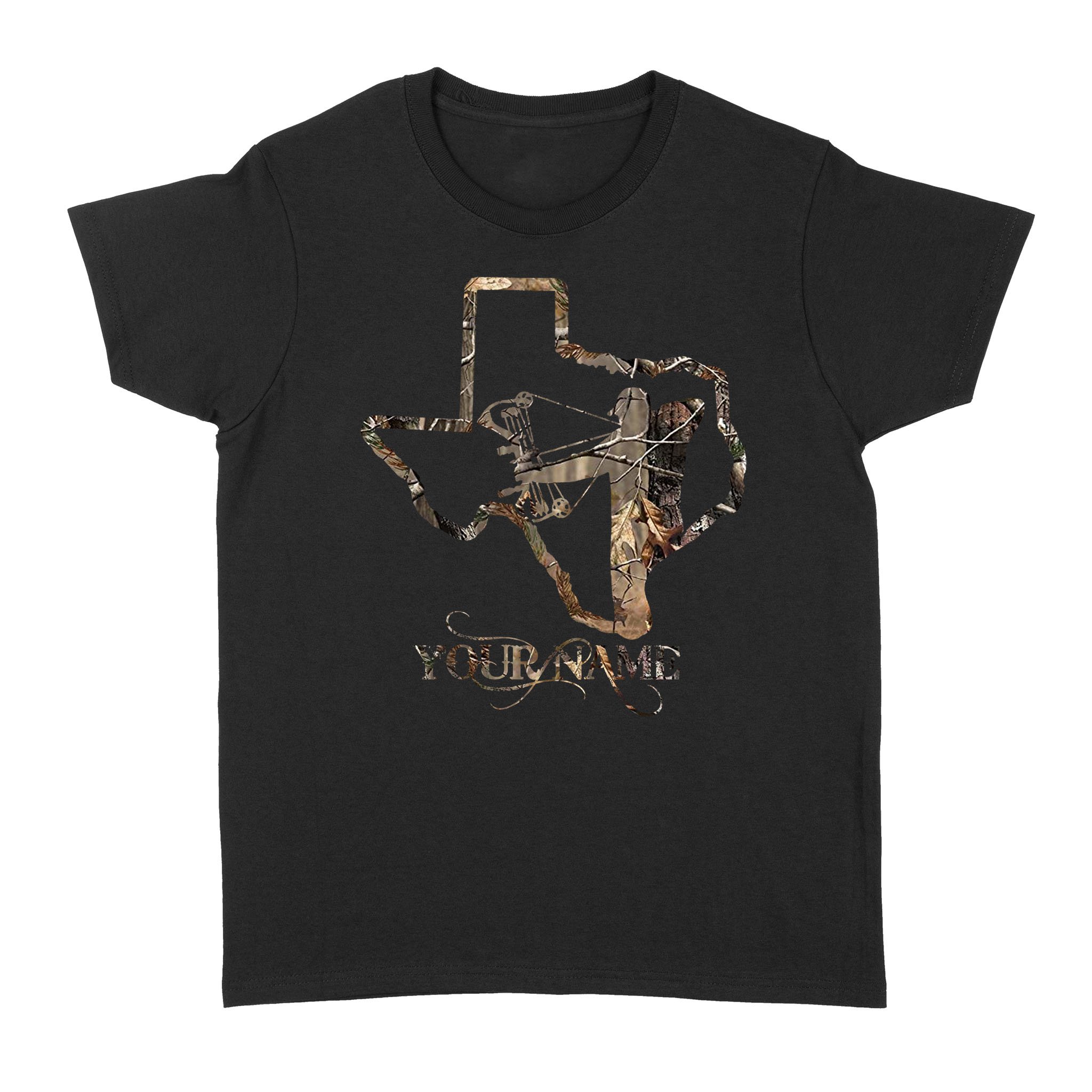 Custom Name Texas State Camo Bow Hunting Personalized Gift For Hunters I03D05 Nqsd273 – Standard Women’S T-Shirt