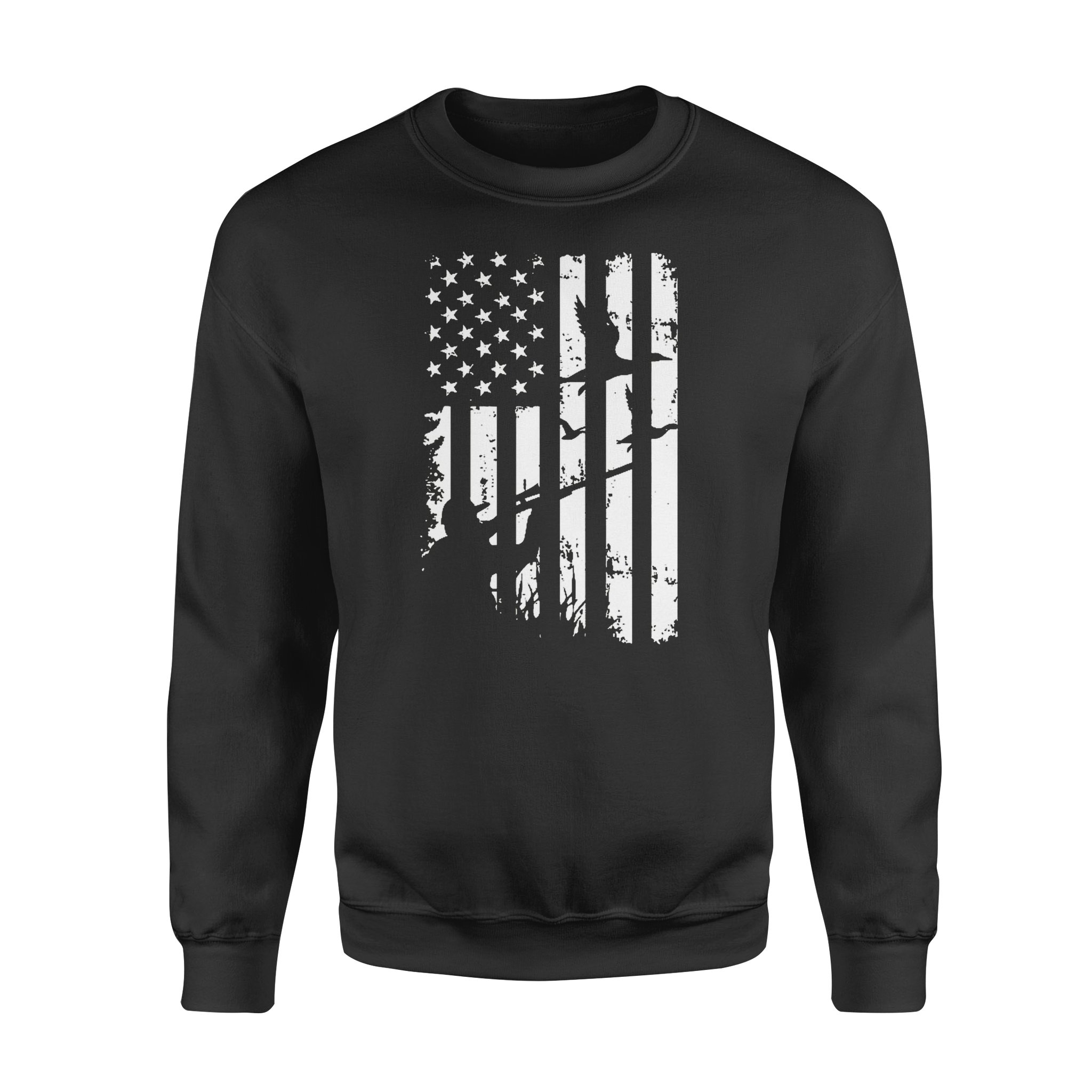 Duck Hunting American Flag 4Th July Clothes, Shirt For Hunter Nqsd239 – Standard Crew Neck Sweatshirt