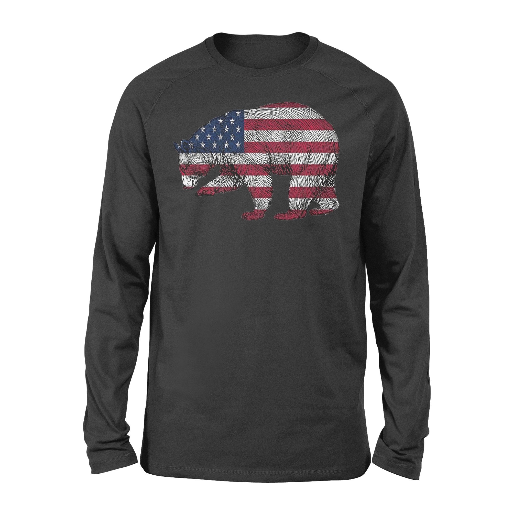 Bear Hunting American Flag Long Sleeve – Fsd1182