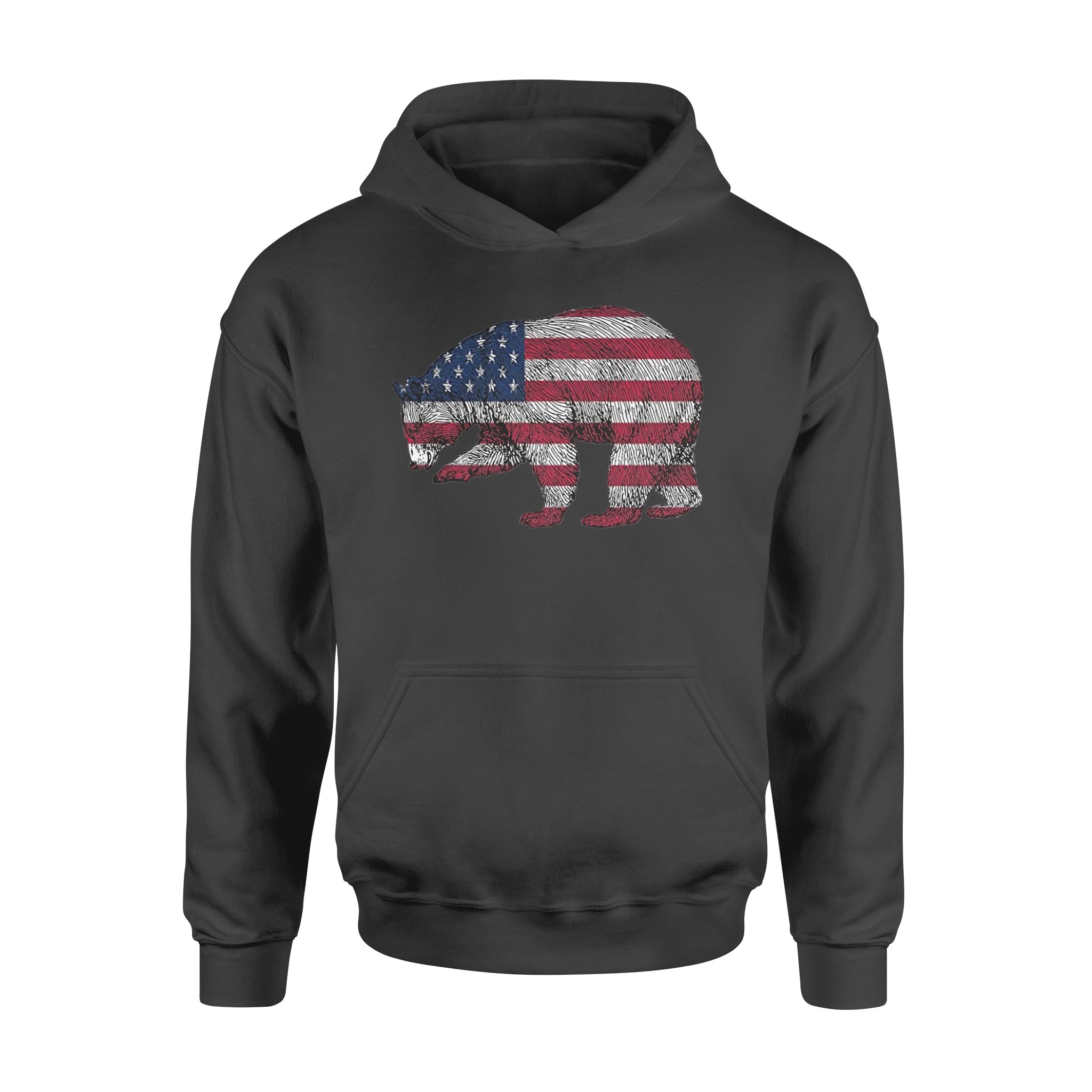 Bear Hunting American Flag Hoodie – Fsd1182