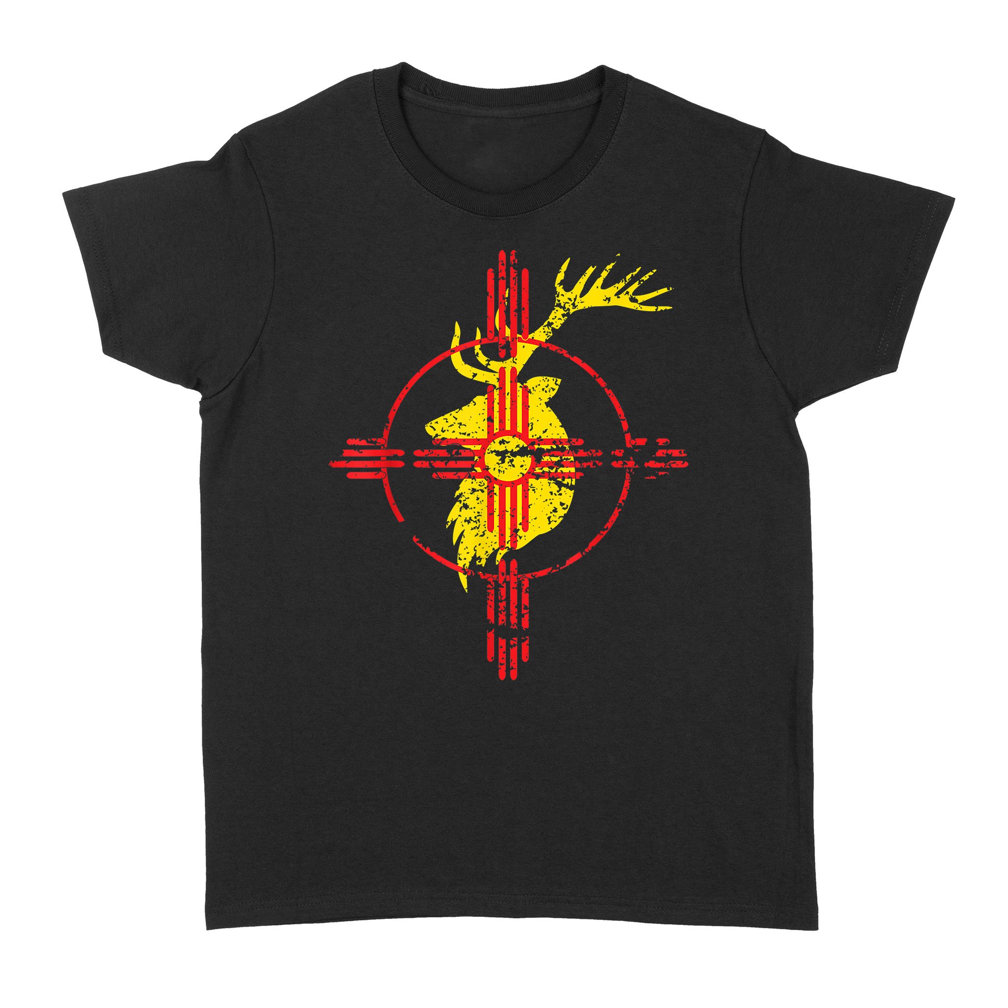 New Mexico State Flag Elk Hunting Zia Symbol Women T-Shirt – Fsd1180