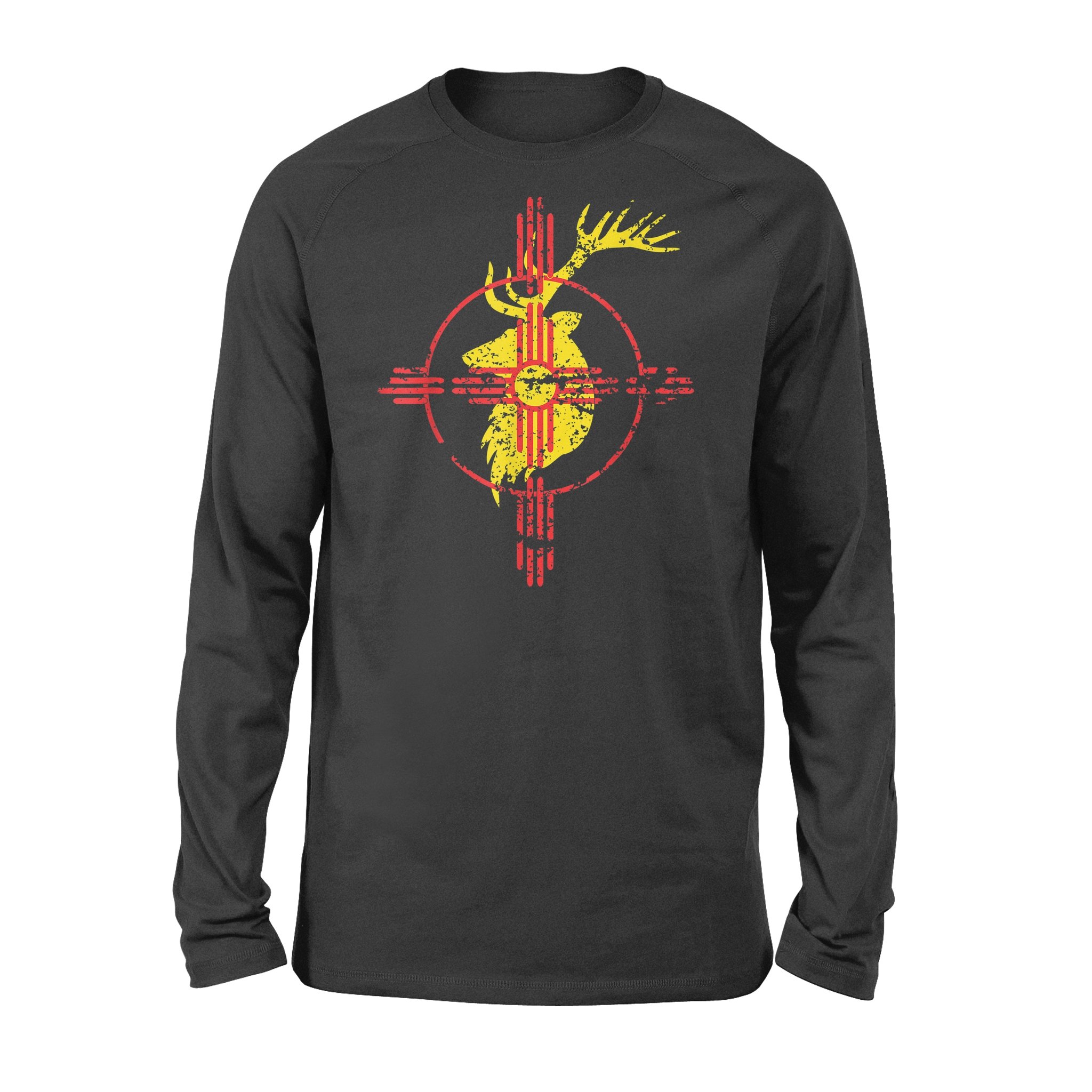 New Mexico State Flag Elk Hunting Zia Symbol Long Sleeve – Fsd1180