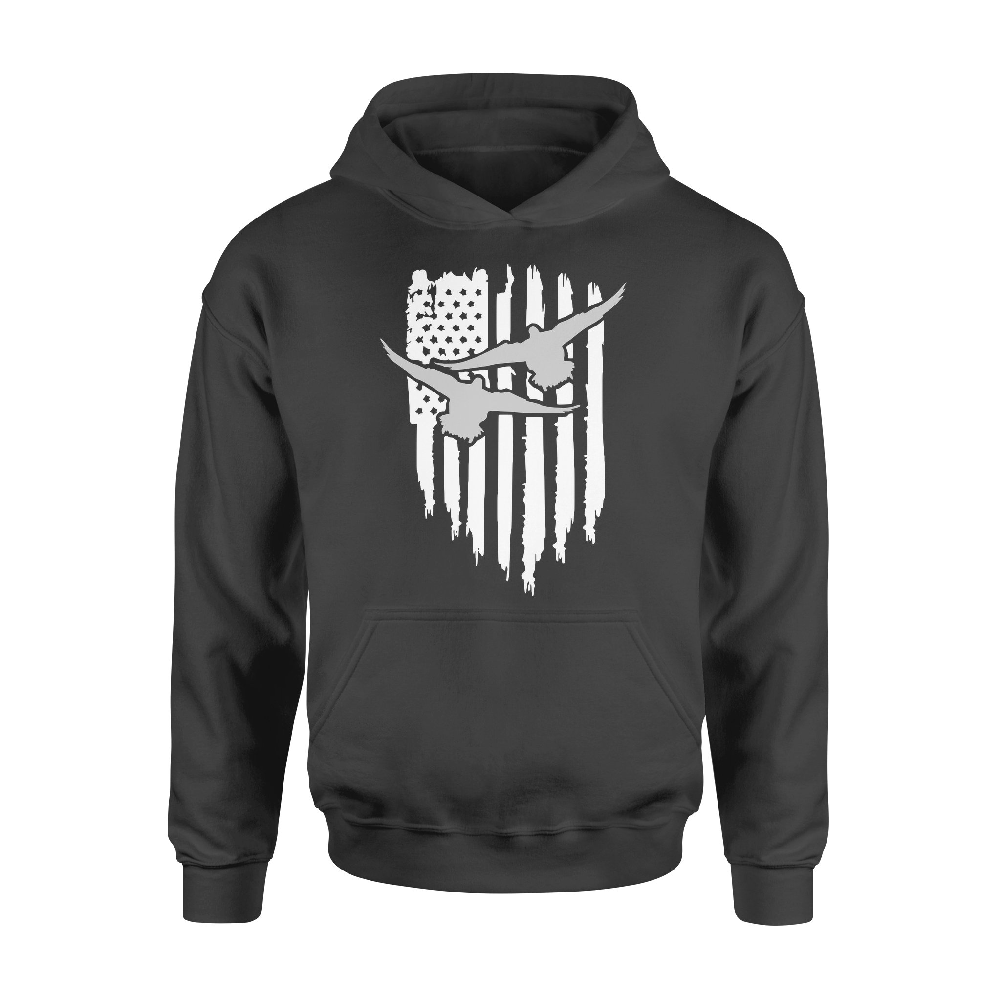 Duck Hunting American Flag Clothes, Shirt For Hunting – Standard Hoodie