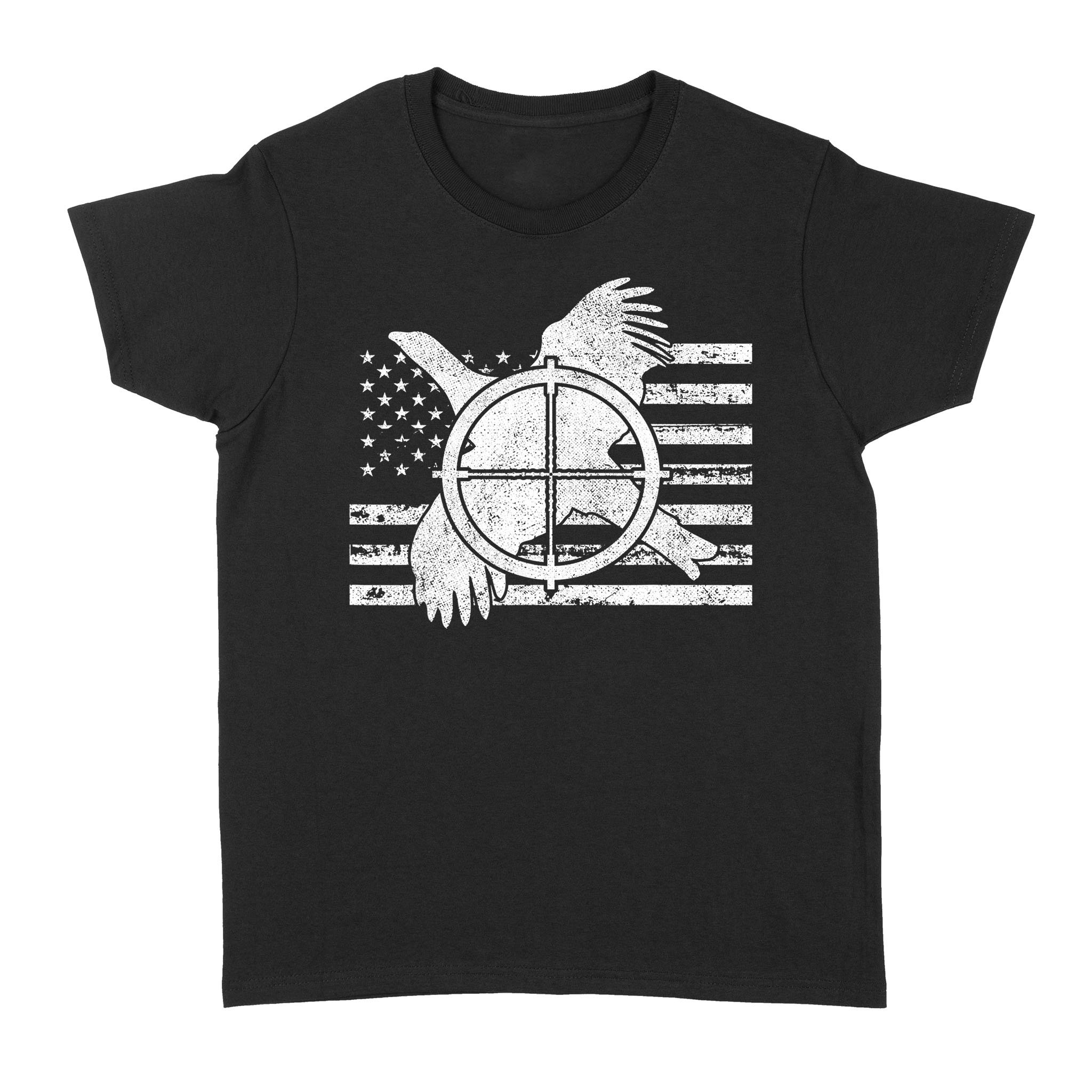 Grouse Hunter American Flag Hunting T-Shirt – Fsd1124