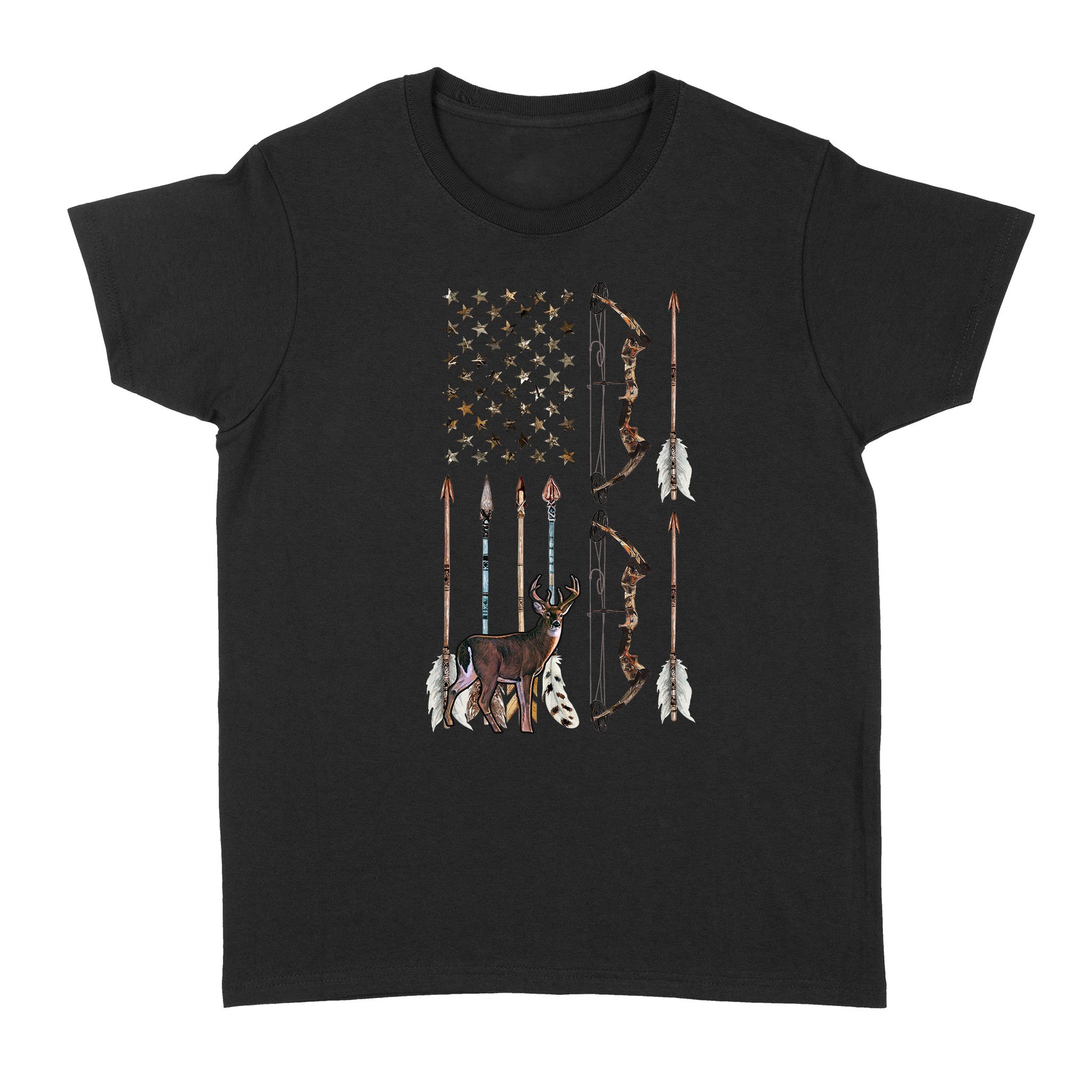 Bow Hunting Deer Camo Hunter American Us Flag 4Th July Shirt Nqsd209 – Standard Women’S T-Shirt