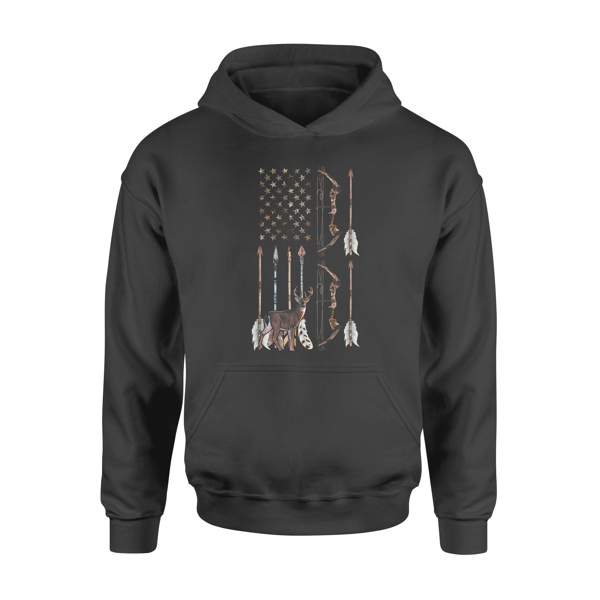 Bow Hunting Deer Camo Hunter American Us Flag 4Th July Shirt Nqsd209 – Standard Hoodie