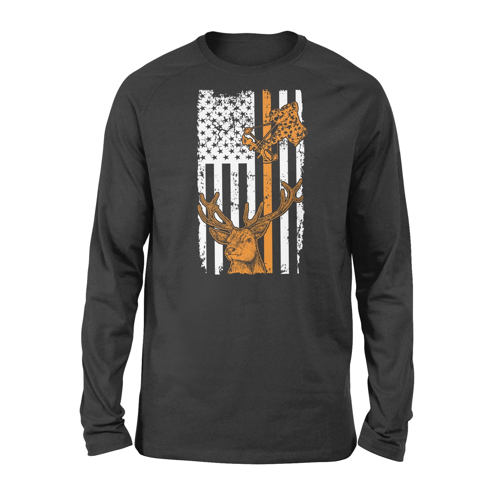 Bow Hunting Archery Deer American Flag 4Th July, Gift For Bow Hunter Nqsd160 – Standard Long Sleeve