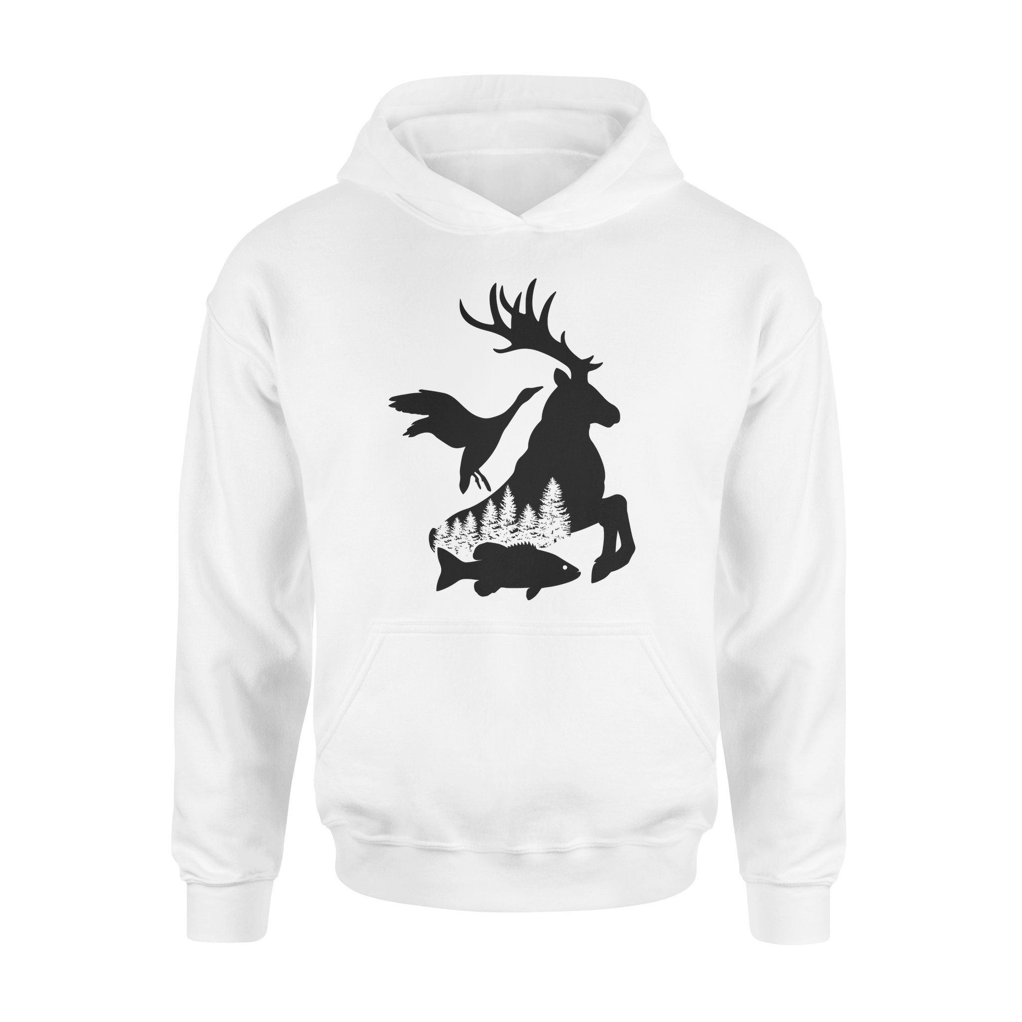 Deer Duck Fish Hunting And Fishing Hoodie Shirts Design, Great Gift Ideas For Hunting And Fishing Lovers – Sphw15